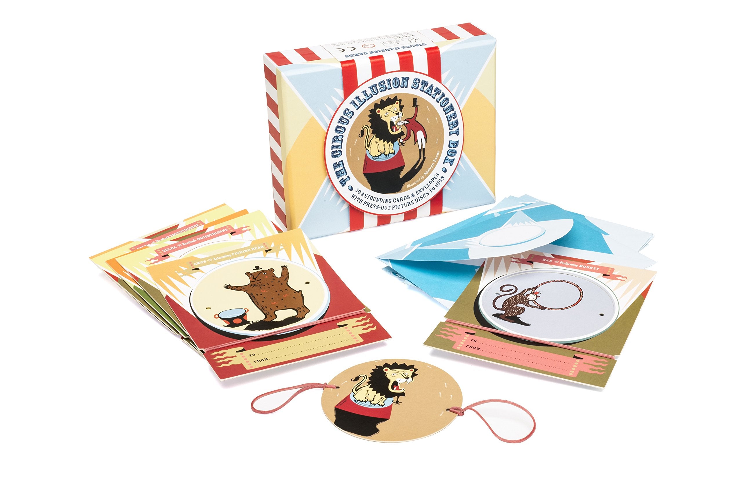The Circus Illusion Stationery Box : 10 circus illusion cards with press out picture discs to spin Film, Art & Culture