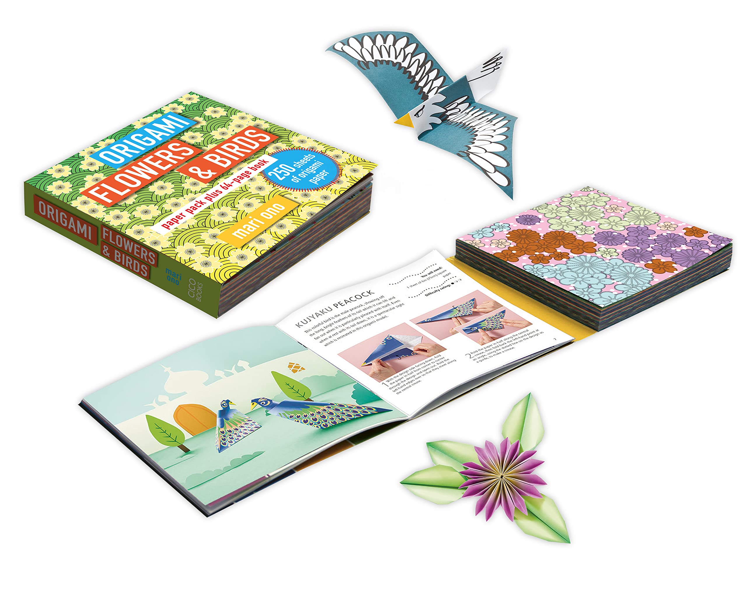 Origami Flowers and Birds: Paper Pack With Book book