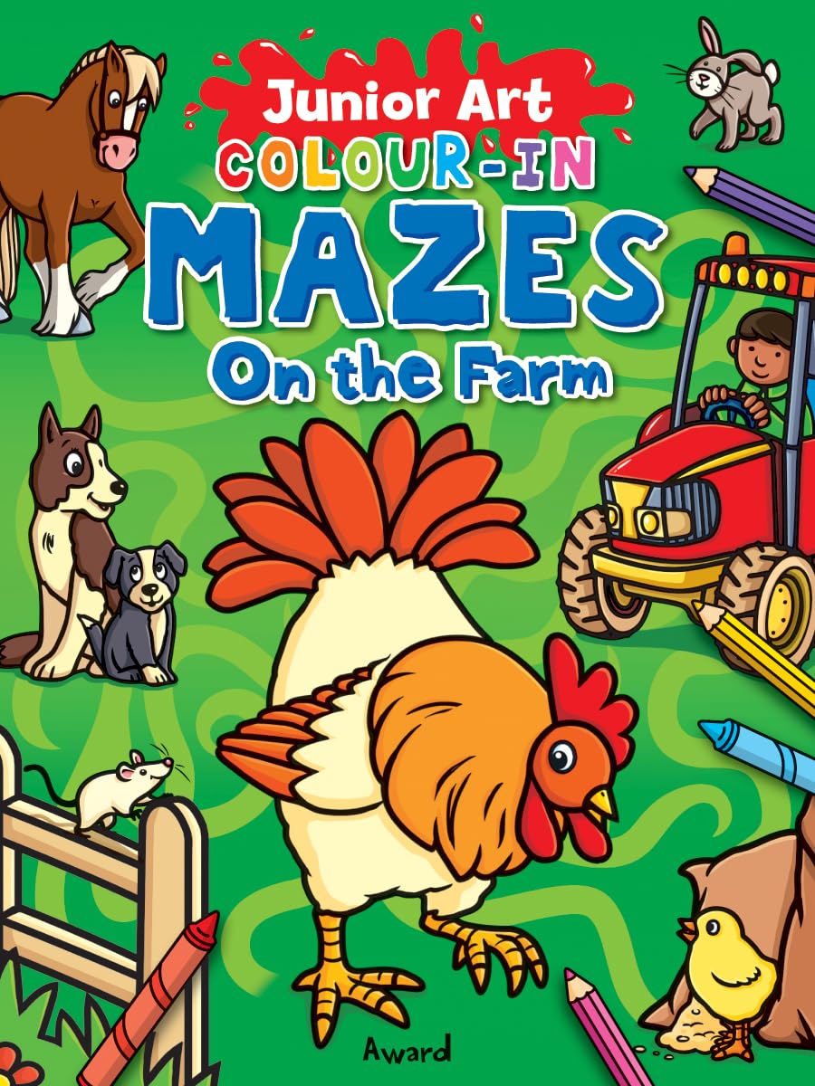 Junior Art Colour-In Mazes - On the Farm: Amazing Mazes to Solve and Color by Numbers Tiptoi & Games