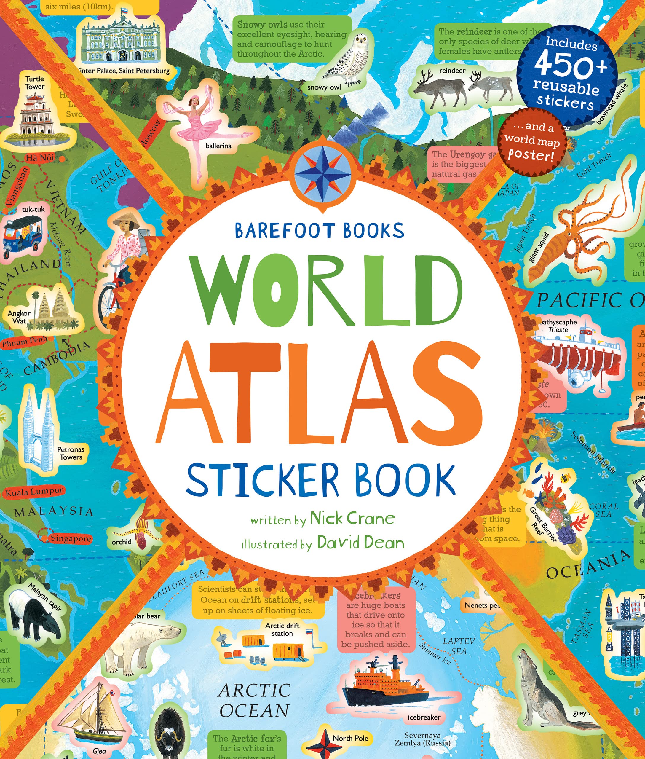 World Atlas Sticker Book (Barefoot Books): 1 (Barefoot Sticker Books) Non-fiction