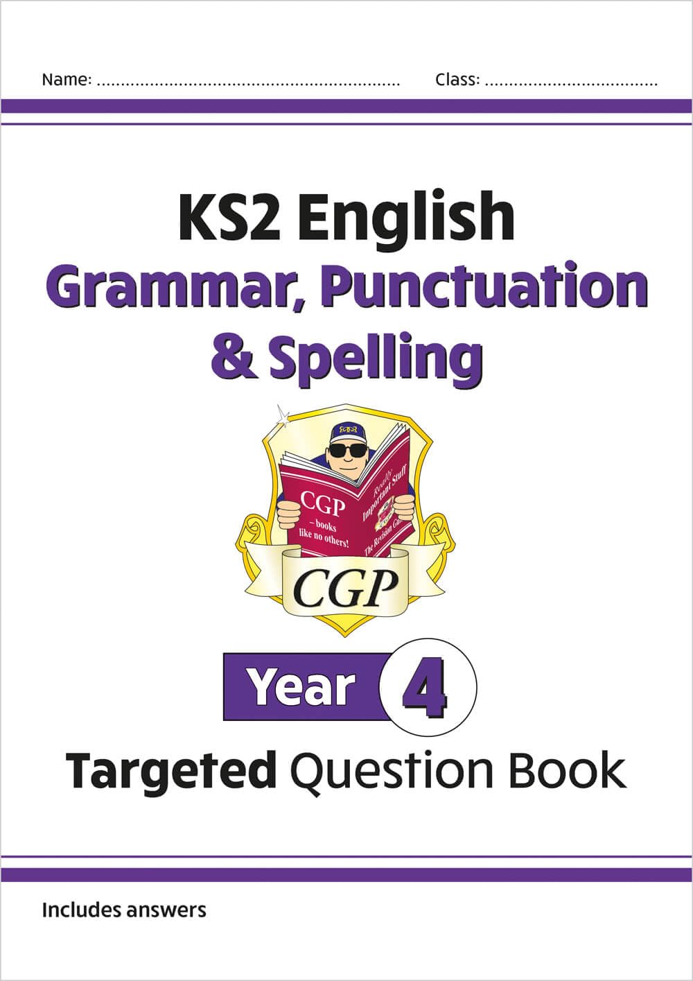 KS2 English Year 4 Grammar, Punctuation & Spelling Targeted Question Book (with Answers) (CGP Year 4 English) Professional & Reference Books