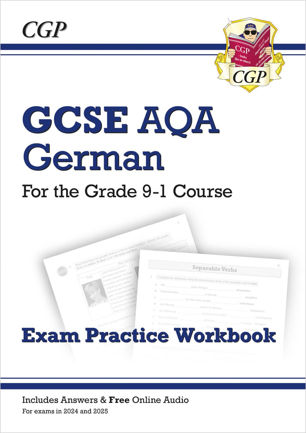 GCSE German AQA Exam Practice Workbook: includes Answers & Online Audio (For exams in 2025) (CGP AQA GCSE German) Professional & Reference Books