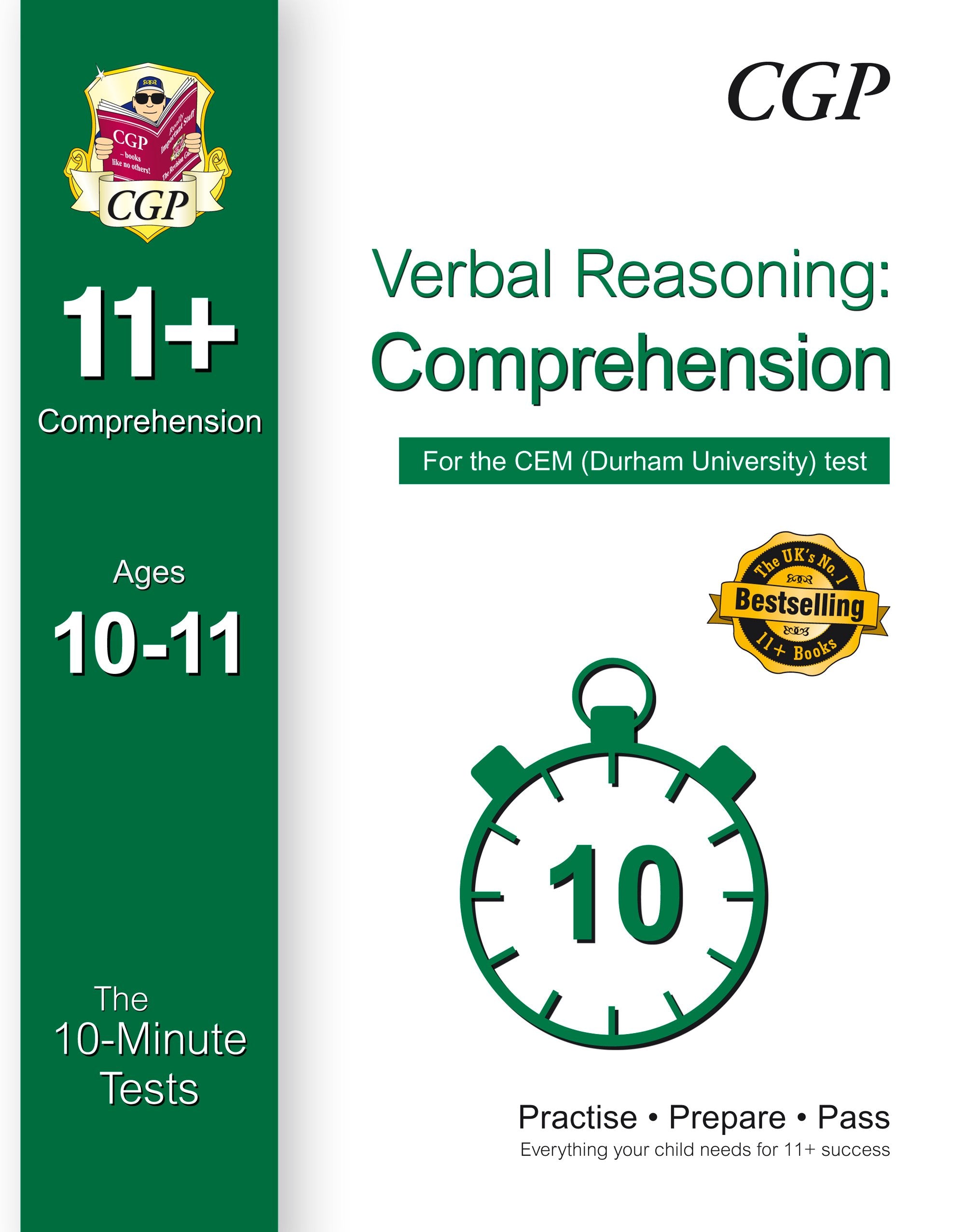 10-Minute Tests for 11+ Comprehension Ages 10-11 (Book 1) - CEM Test book