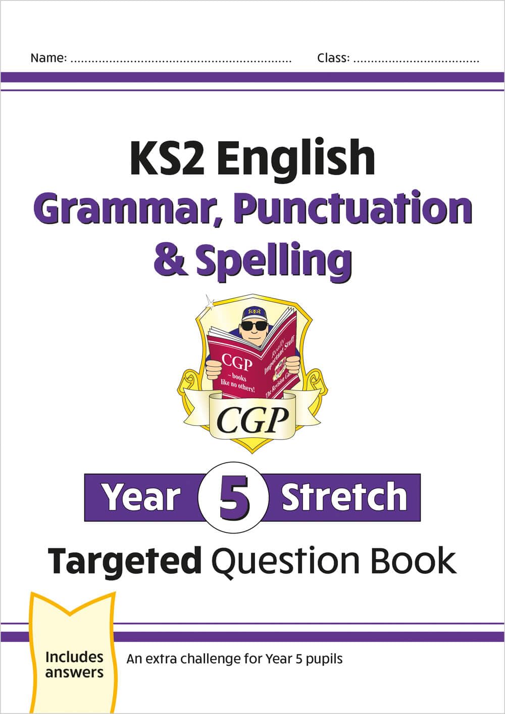 KS2 English Year 5 Stretch Grammar, Punctuation & Spelling Targeted Question Book (w/Answers) (CGP Year 5 English) Professional & Reference Books