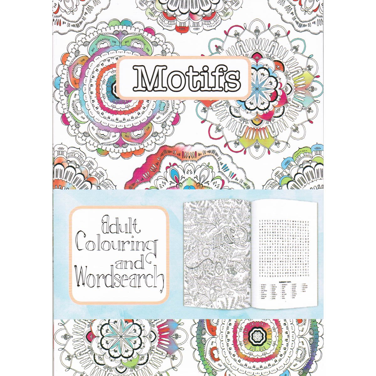 Adult Colouring & Word Search Book: Motifs Hobbies & Crafts
