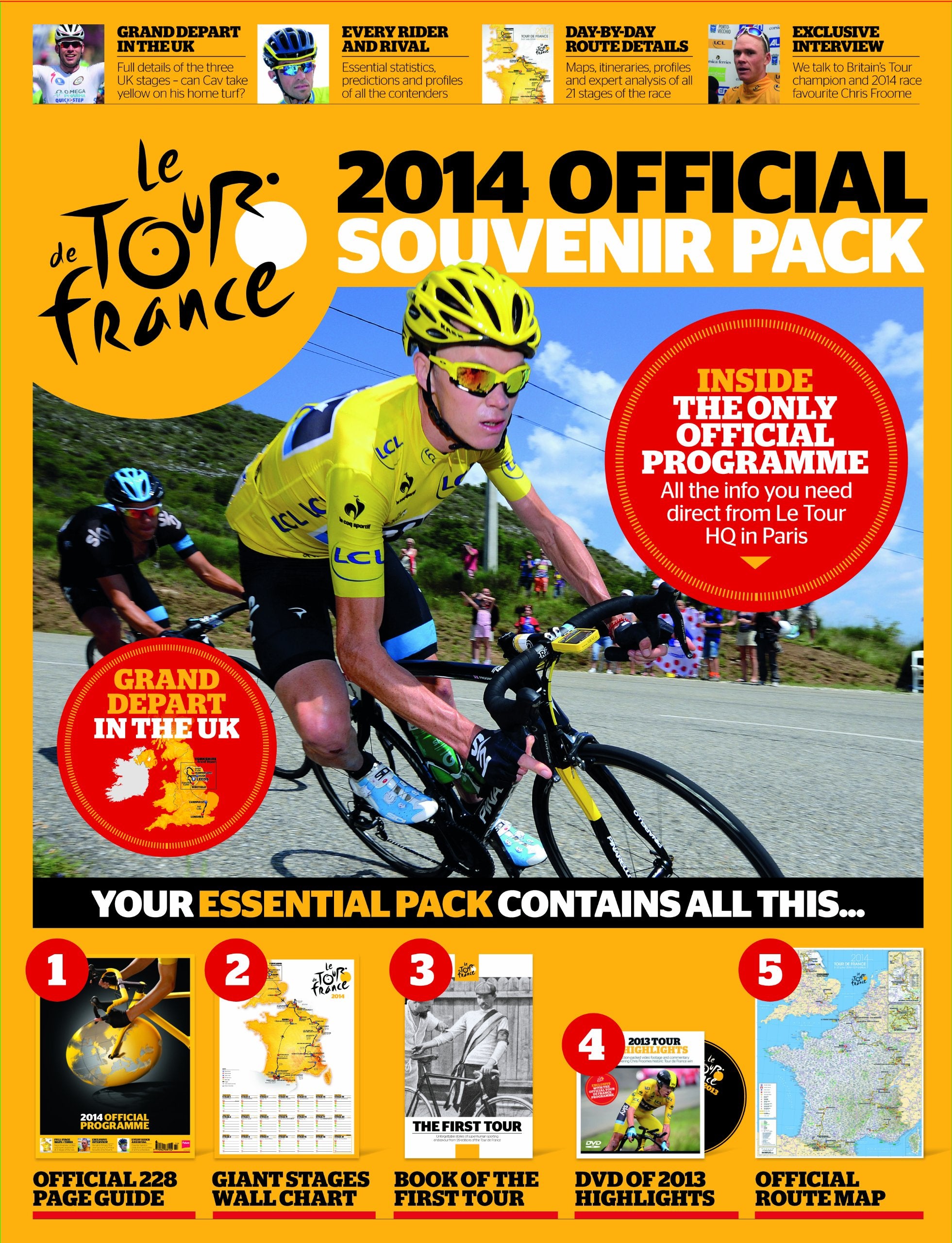 2014 Tour De France Official Souvenir Pack Leisure & Fun