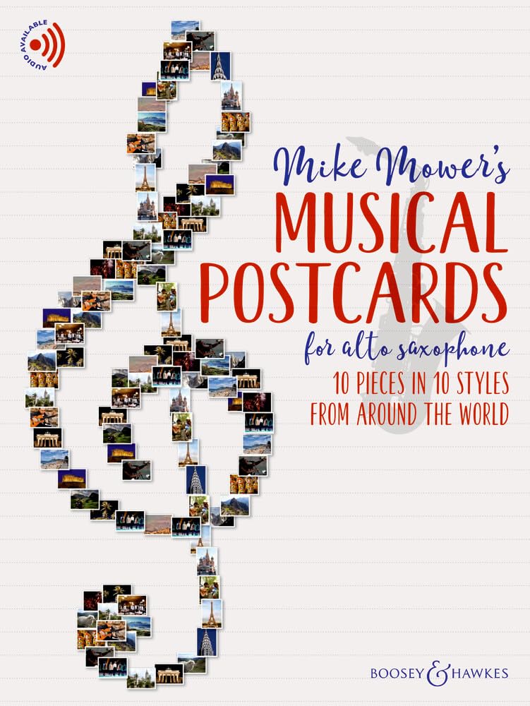 Musical Postcards for Alto Saxophone: 10 pieces in 10 styles from around the world. alto saxophone. book