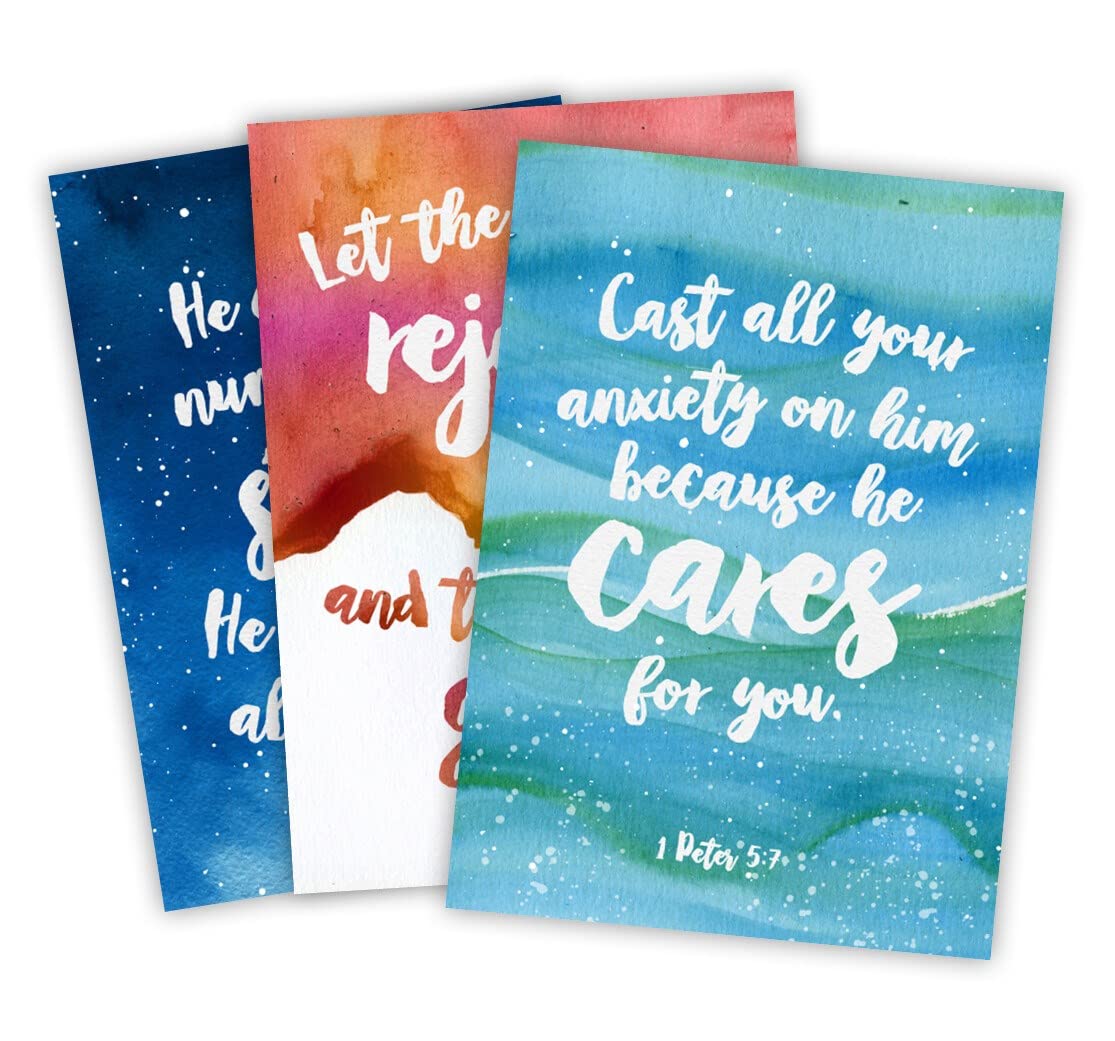 Scripture Postcards: Cast All Your Cares: Set of 6 Scripture Postcards (2 of Each Design) Media & Communication