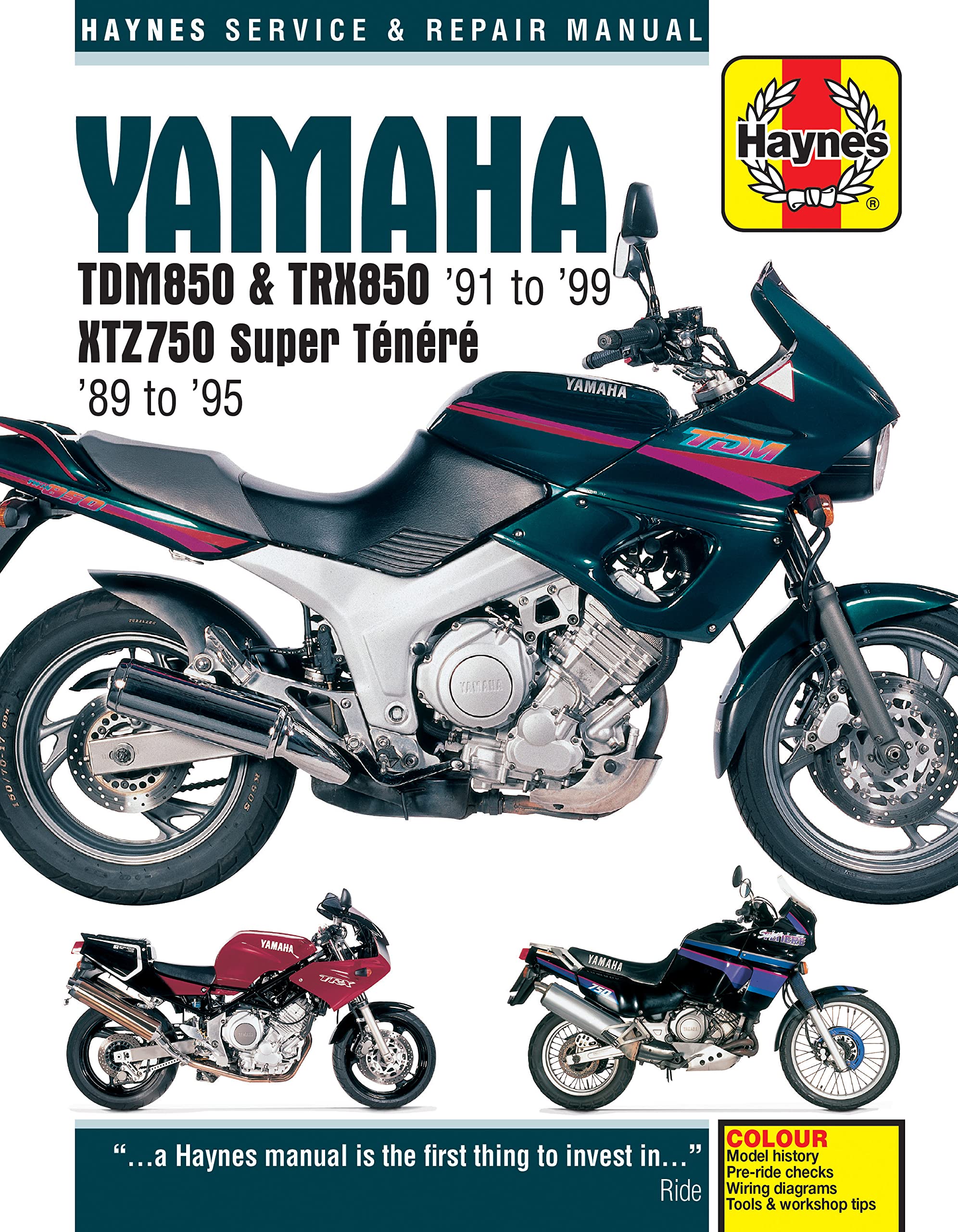 Yamaha TDM850, TRX850 & XTZ750 (89-99) (Haynes Service and Repair Manual) Hobbies & Crafts