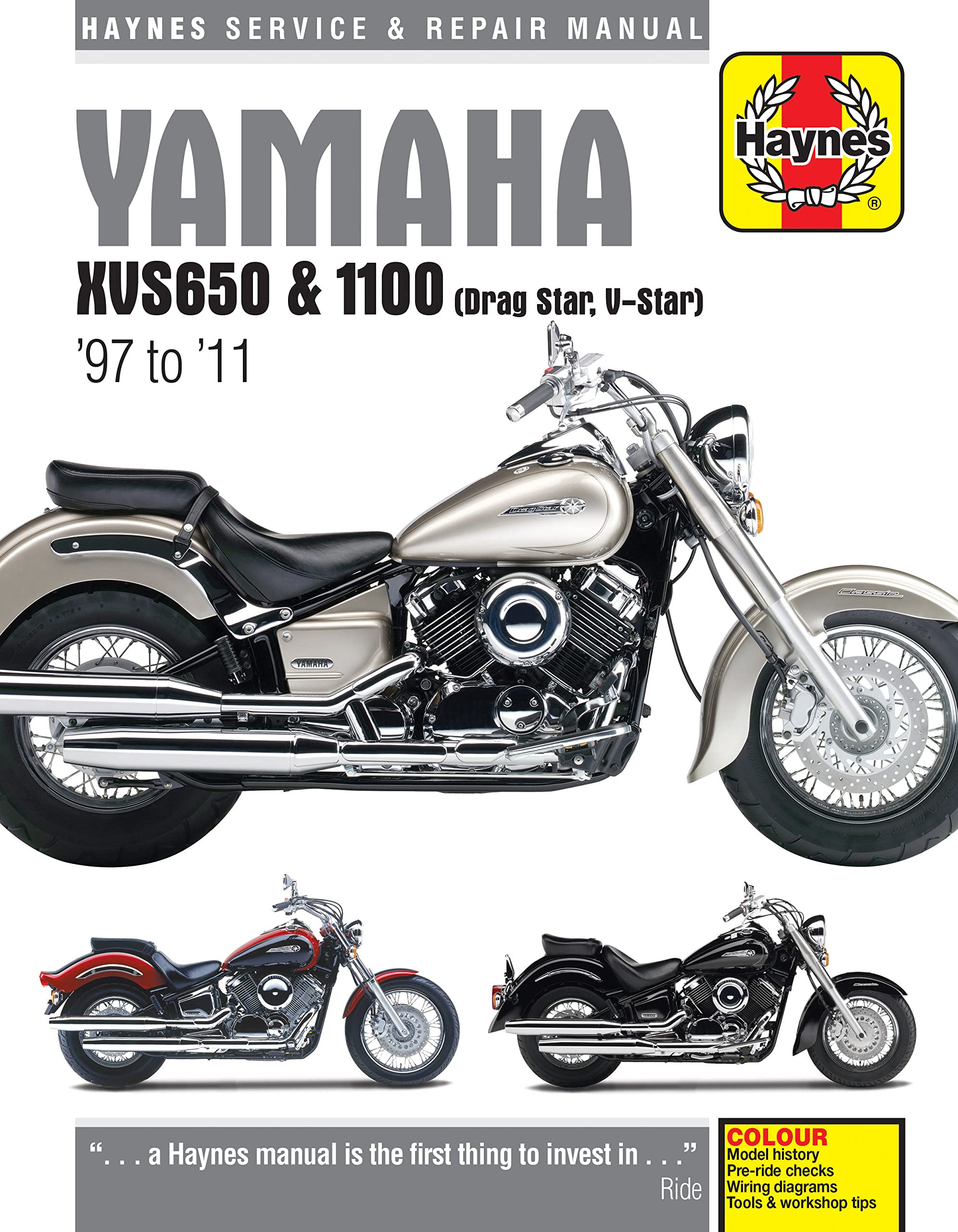 Yamaha XVS650 & 1100 Drag Star/V-Star (97 - 11) Haynes Repair Manual: Service and Repair Manual (Haynes Service & Repair Manual) Hobbies & Crafts