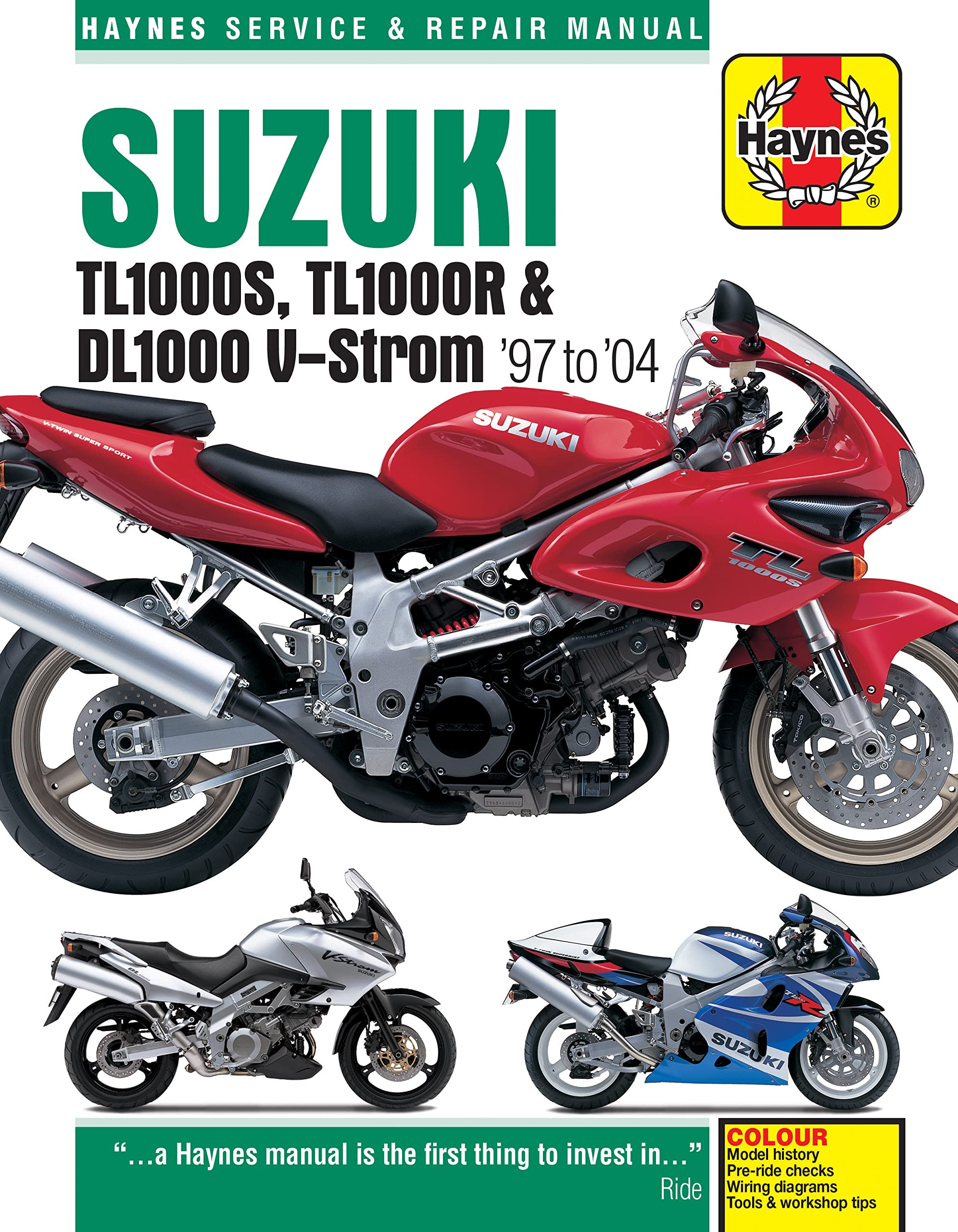 Suzuki TL1000S/R & DL1000 V-Strom (97 - 04) Haynes Repair Manual (Haynes Service & Repair Manual) Hobbies & Crafts