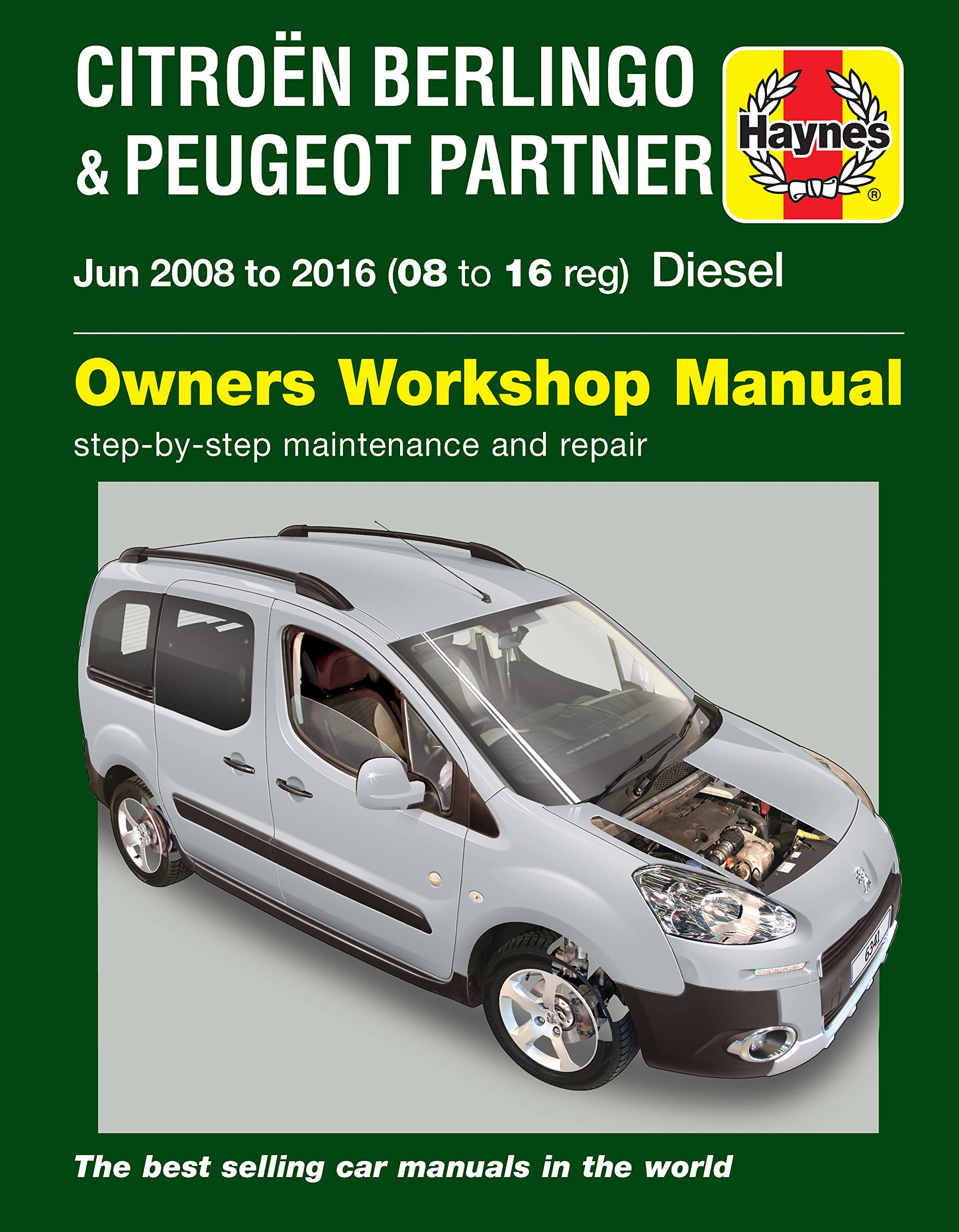 Citroen Berlingo & Peugeot Partner Diesel (June 08 - 16) 08 to 16 Haynes Repair Manual book