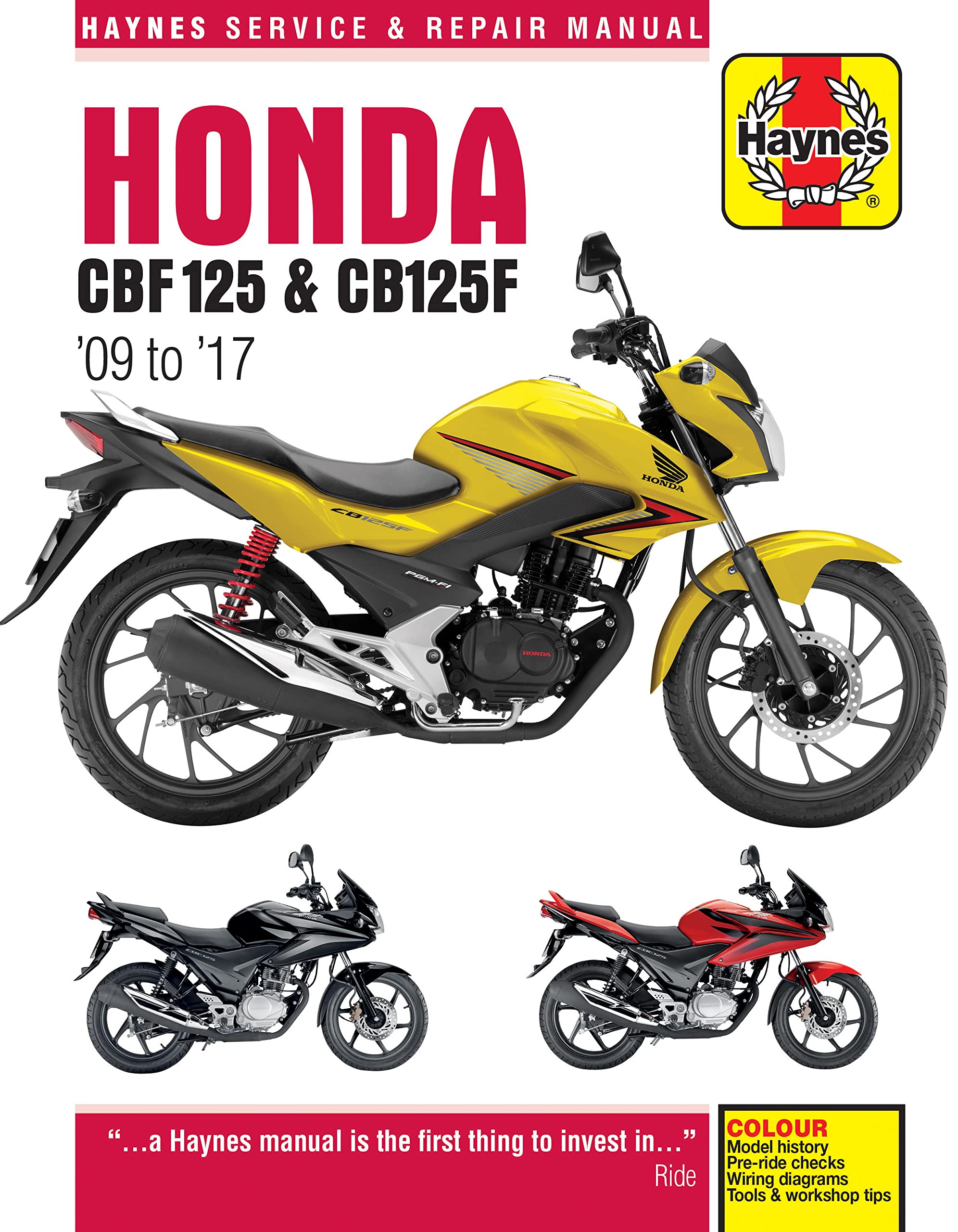 Honda CBF125 & CB125F ('09 To '17) Leisure, Home & Garden