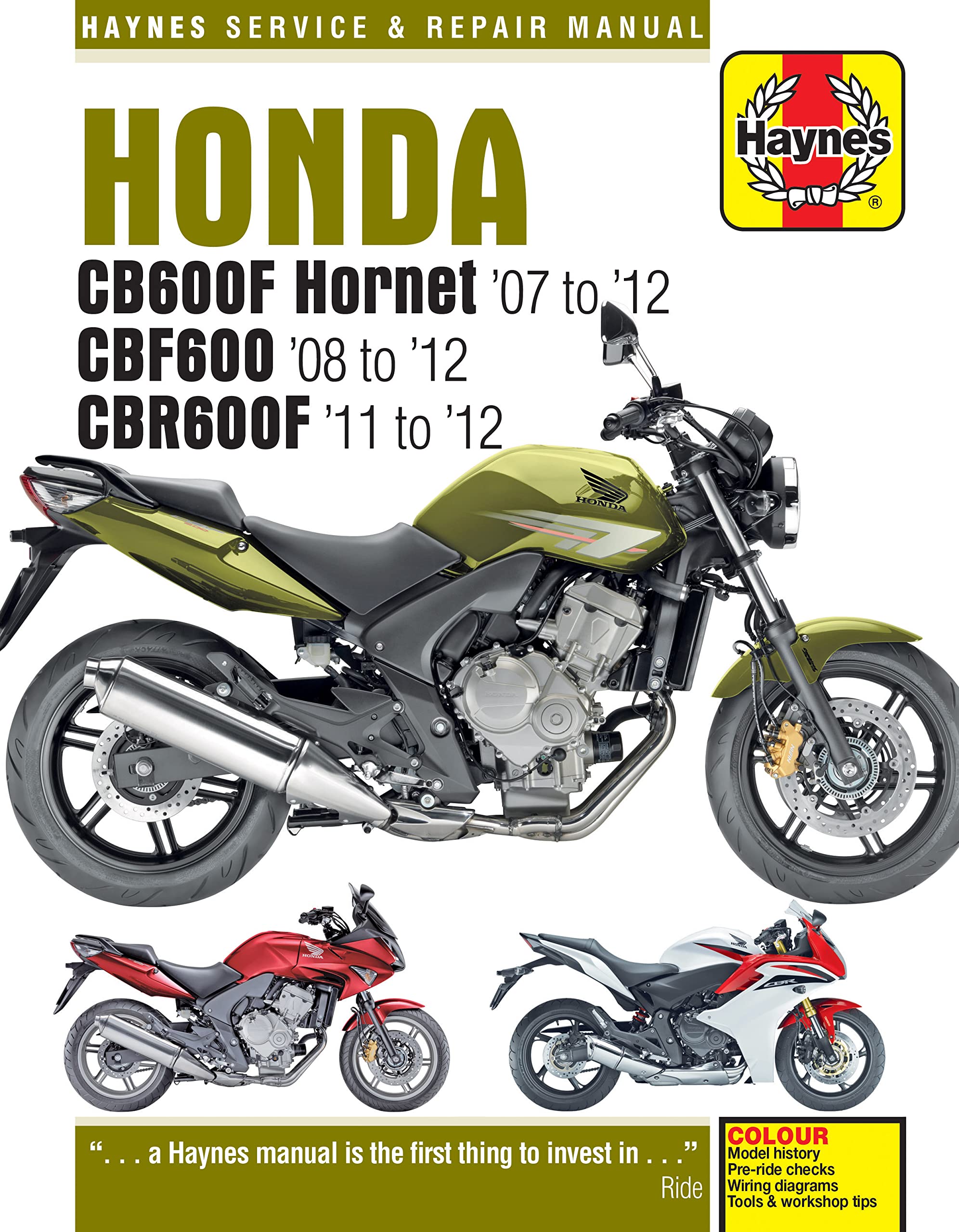 Honda CB600 Hornet, CBF600 & CBR600F (07 - 12) Hobbies & Crafts