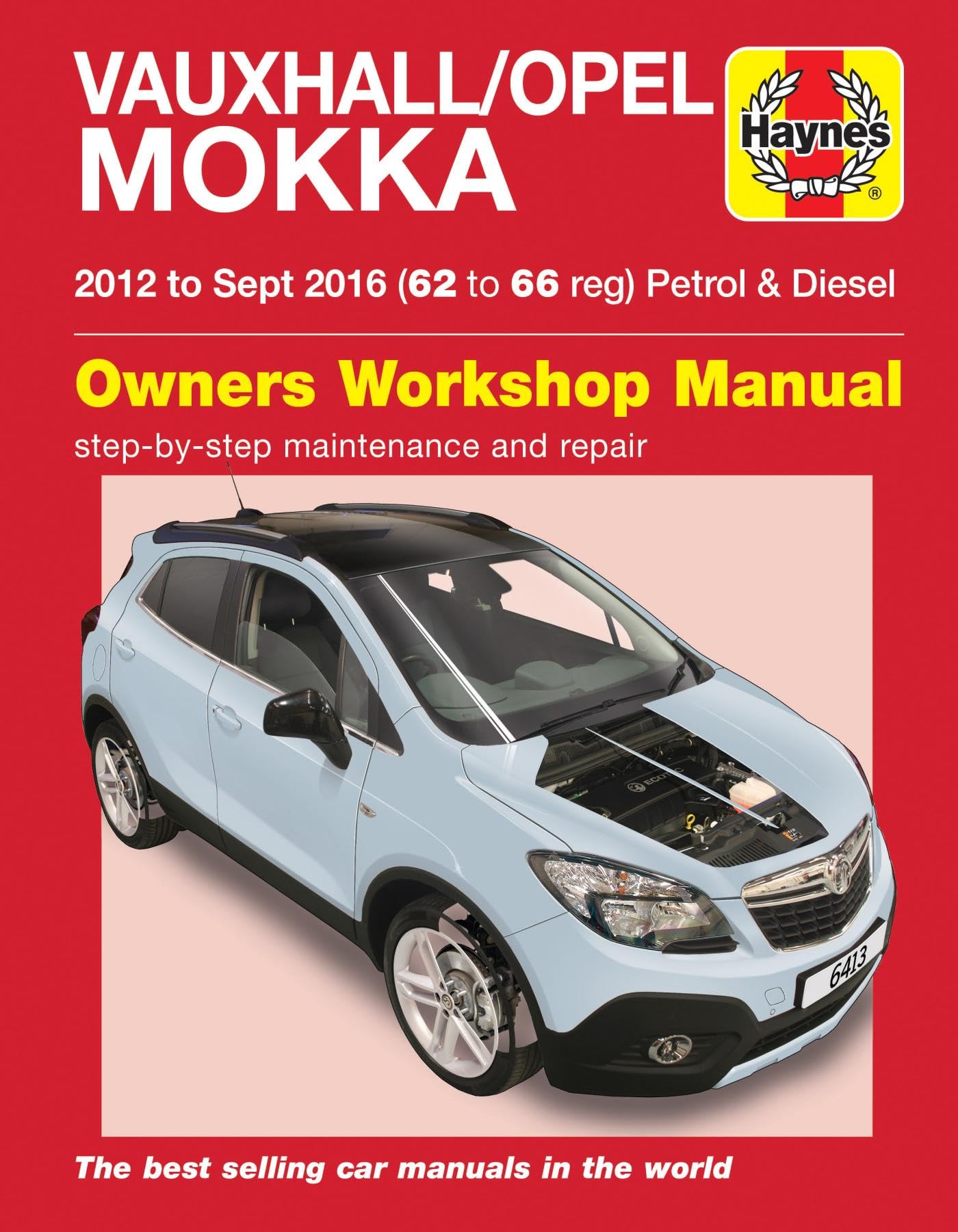 Vauxhall/Opel Mokka Petrol & Diesel (12 - Sept 16) 62 to 66 Haynes Repair Manual book