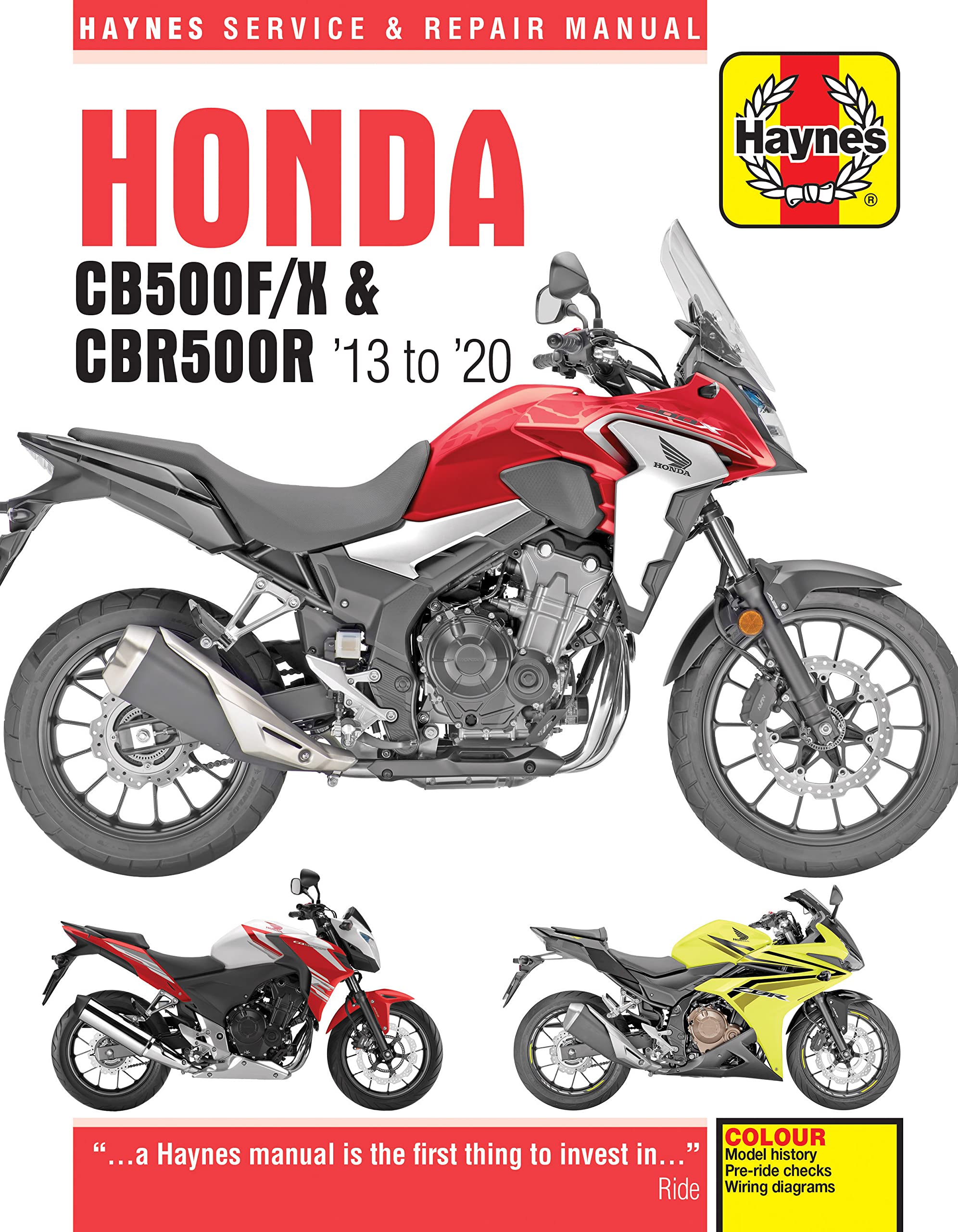 Honda Cb500f/X & Cbr500r '13 to ' 20 book