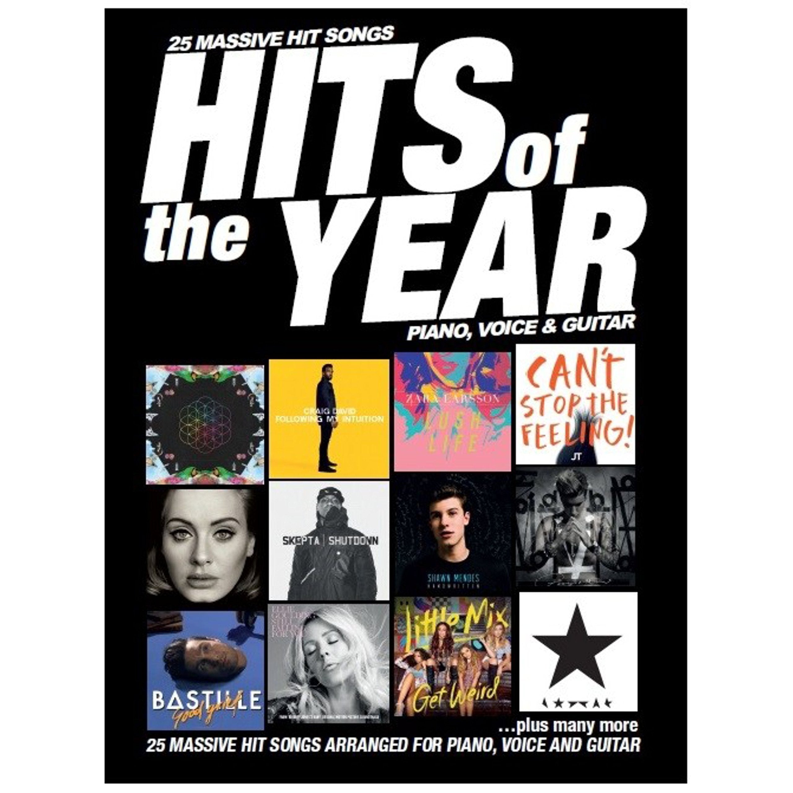 Hits Of The Year 2016: Piano, vocal, guitar: Songbook, Klavier, Gesang, Gitarre Sheet Music