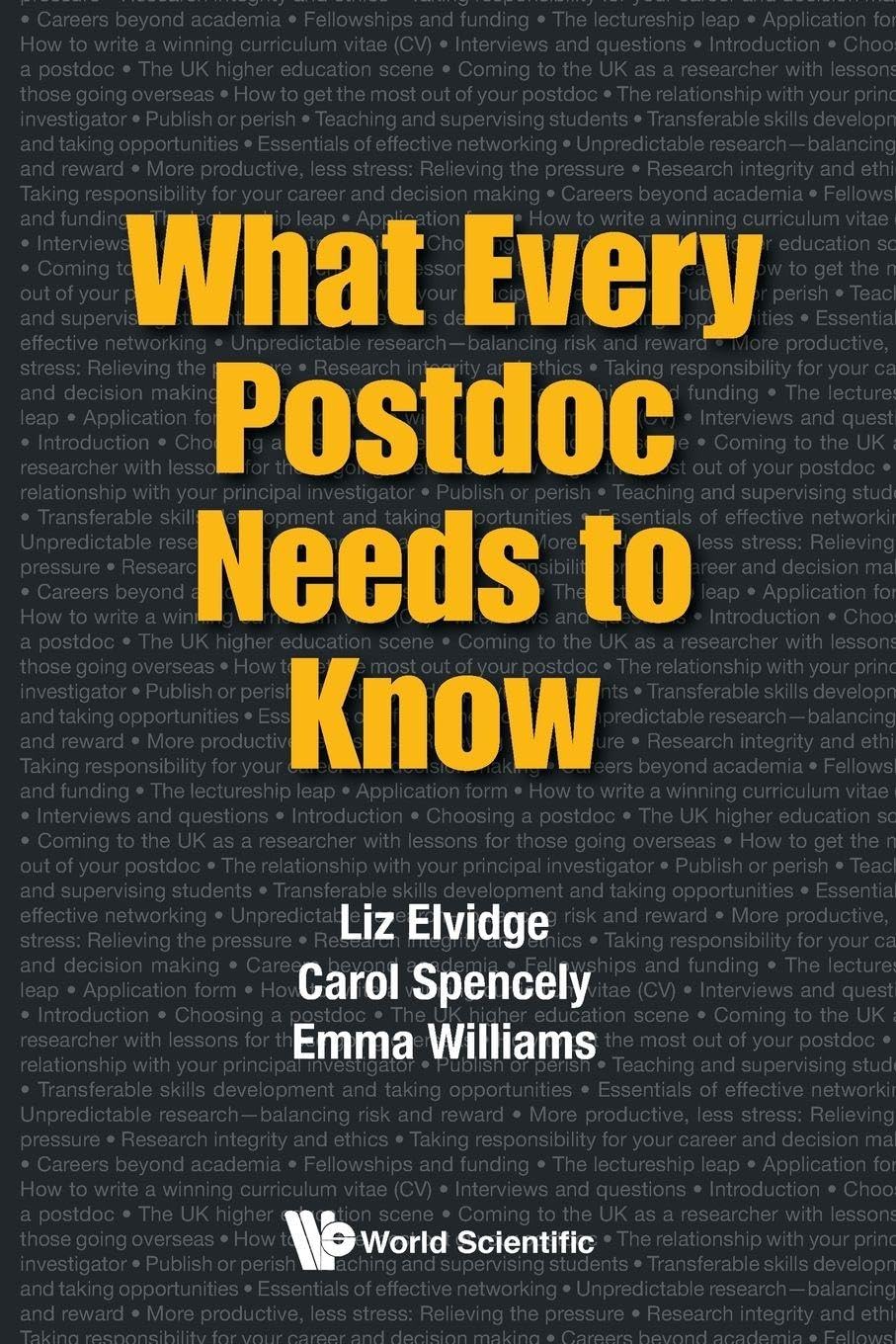 WHAT EVERY POSTDOC NEEDS TO KNOW book