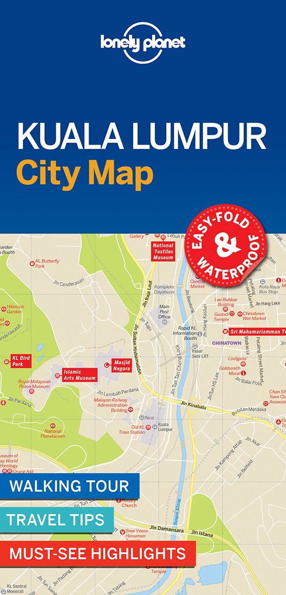 Lonely Planet Kuala Lumpur City Map Leisure, Home & Garden