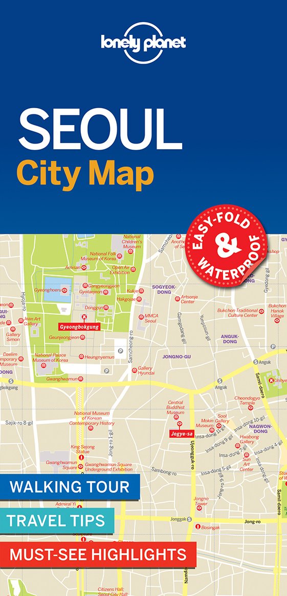 Lonely Planet Seoul City Map: Walking Tour - Travel Tips- Must-see Highlights. Easy Fold & Waterproof Leisure, Home & Garden