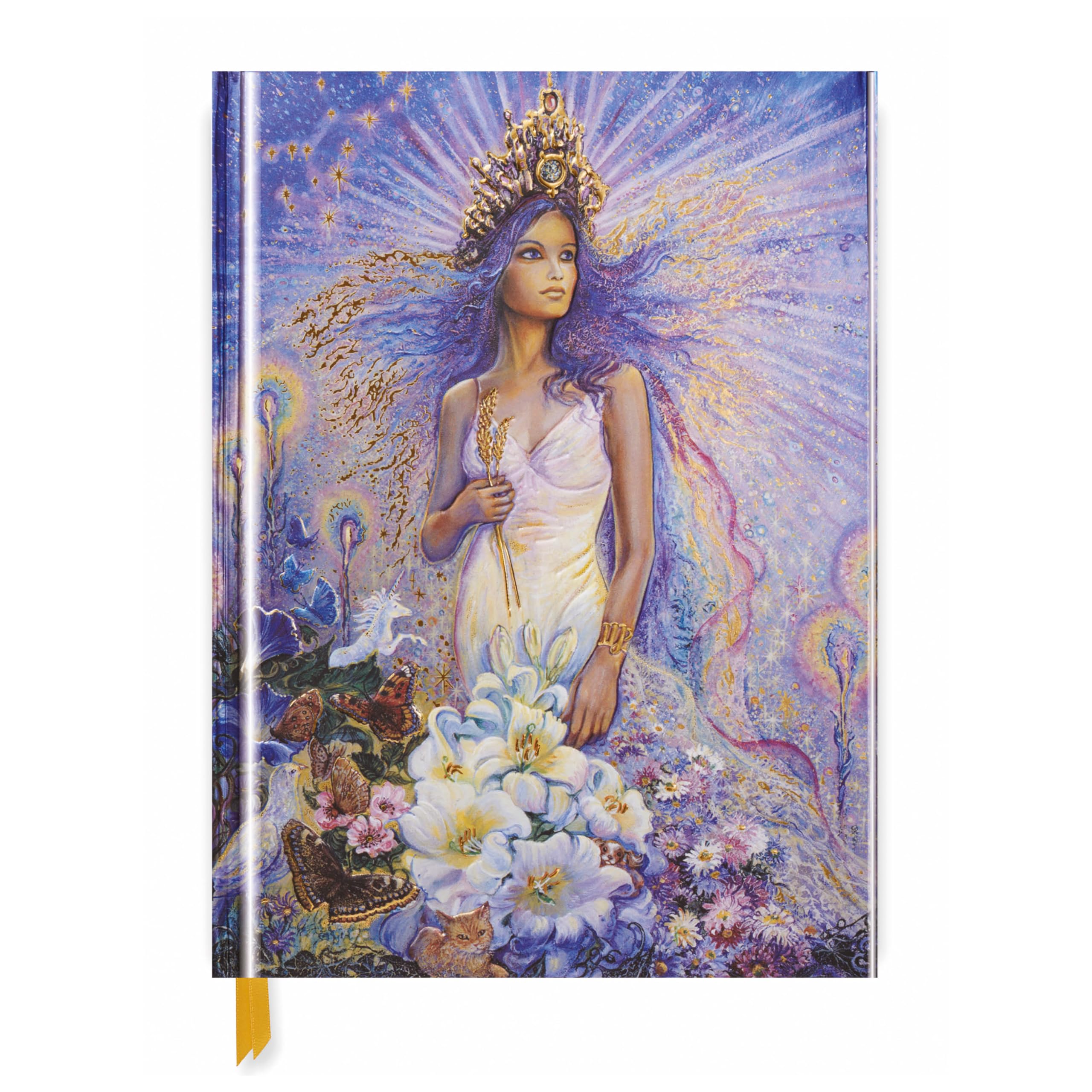 Premium Skizzenbuch: Josephine Wall, Jungfrau: Unser hochwertiges Blankbook mit festem, künstlerisch geprägtem Einband im Format 28 cm x 21,6 cm Film, Art & Culture
