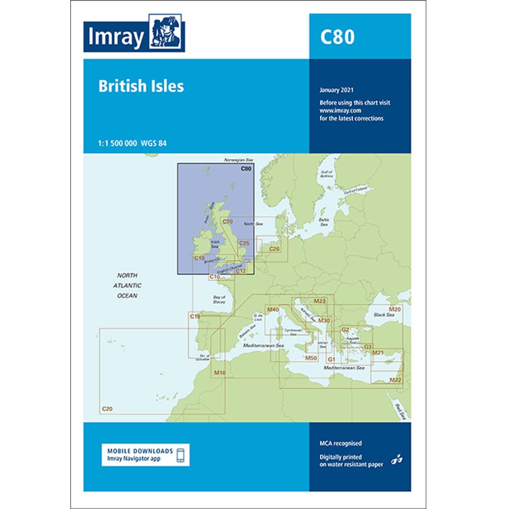 C80 Great Britain and Ireland, Imray Chart: 1:1.500.000 (Imray C Series, Band 80) Leisure, Home & Garden