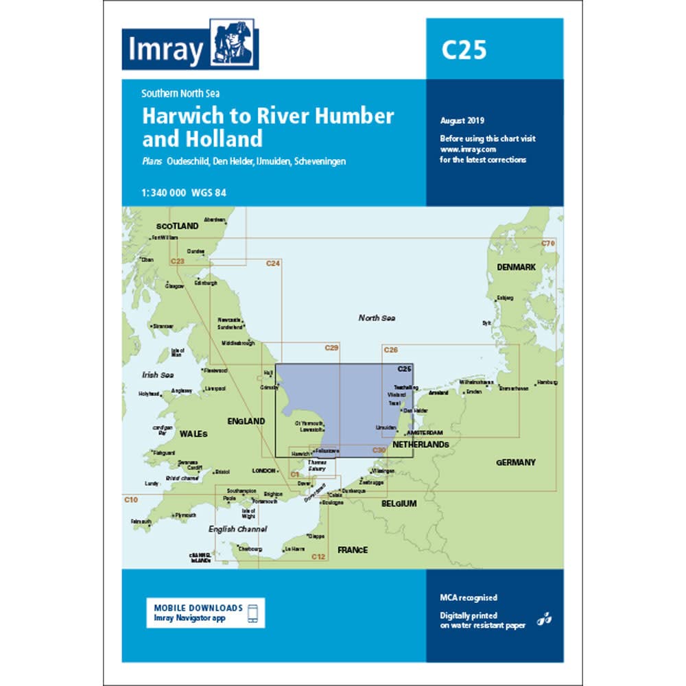 C25 Harwich to River Humber and Holland, Imray Chart: 1:340.000 (Imray C Series, Band 25) Leisure, Home & Garden