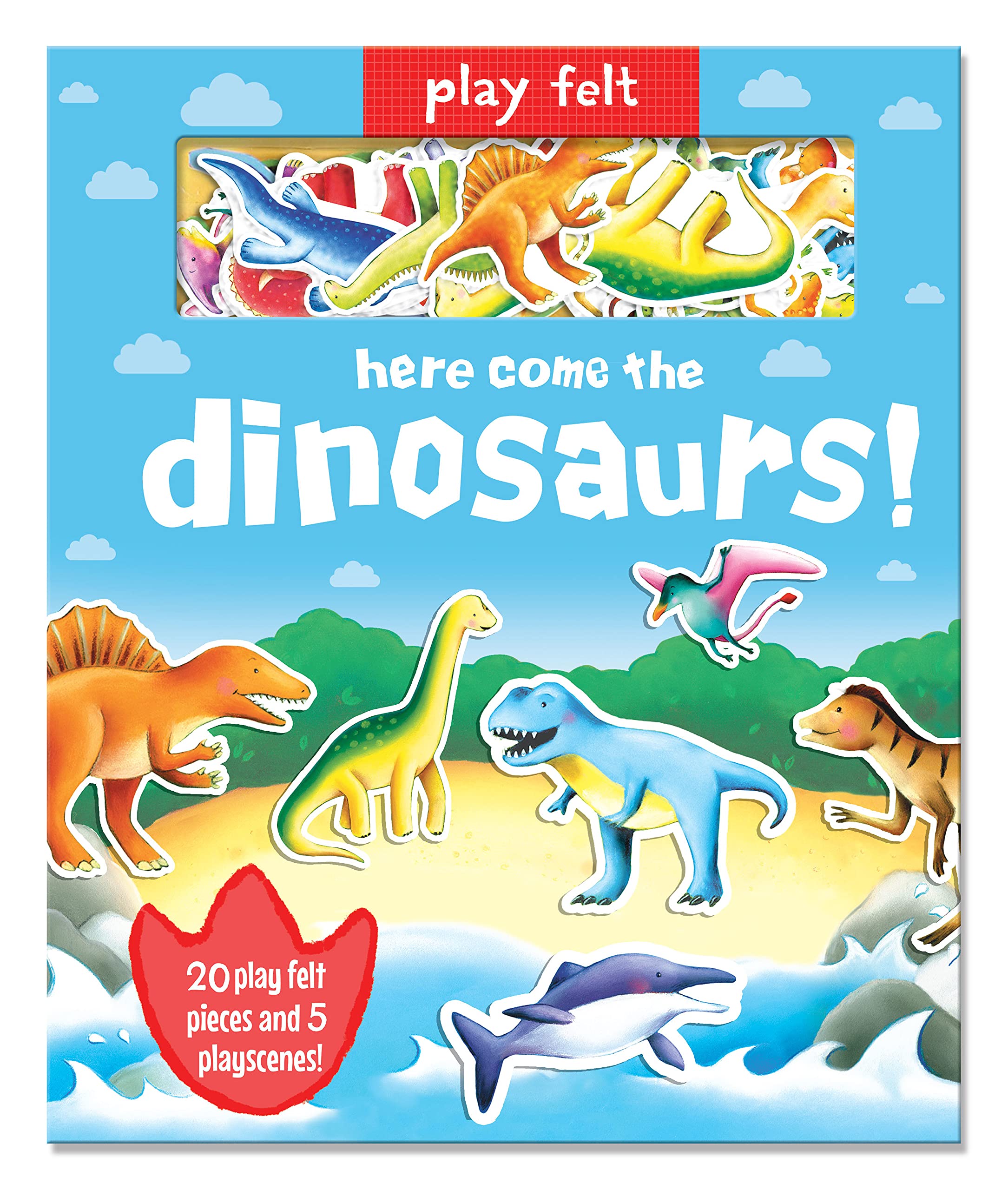Play Felt Here Come the Dinosaurs - Activity Book (Soft Felt Play Books) Tiptoi & Games