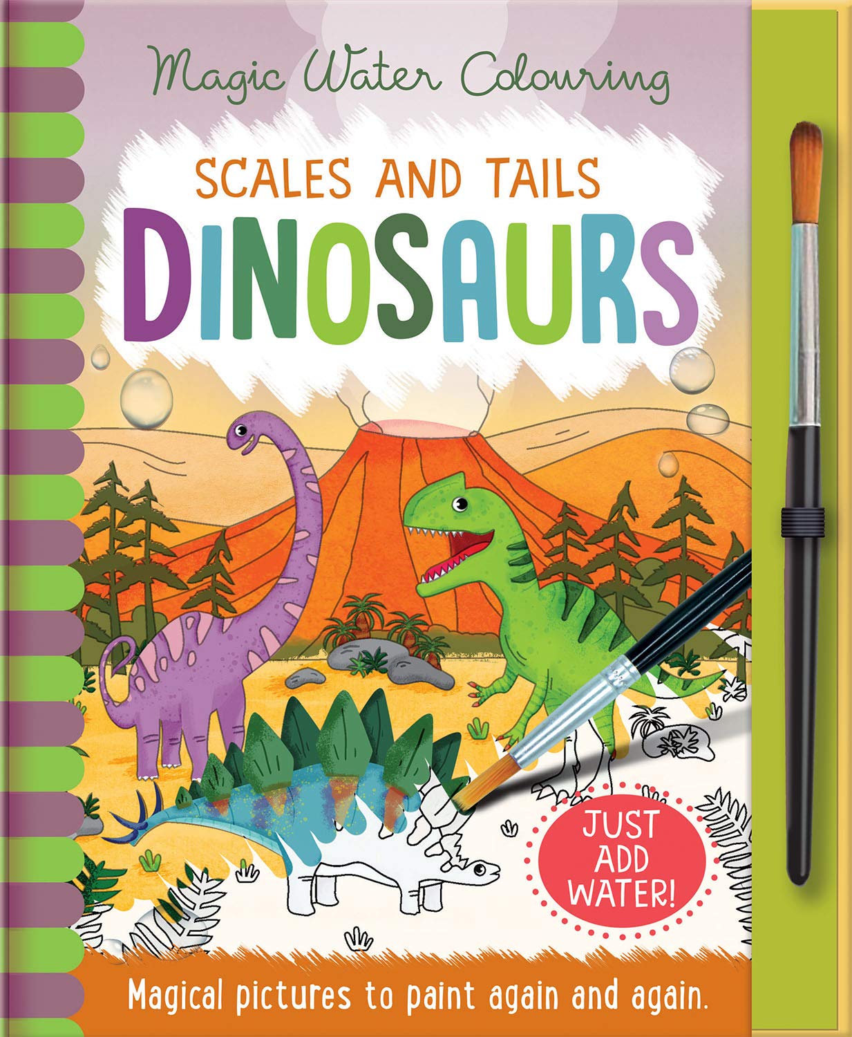 Scales and Tales - Dinosaurs, Mess Free Activity Book (Magic Water Colouring) Tiptoi & Games