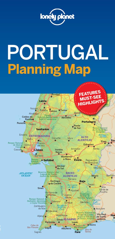 Lonely Planet Portugal Planning Map: Travel-Tips, Must-See-Highlights, Transport Planner Stationery