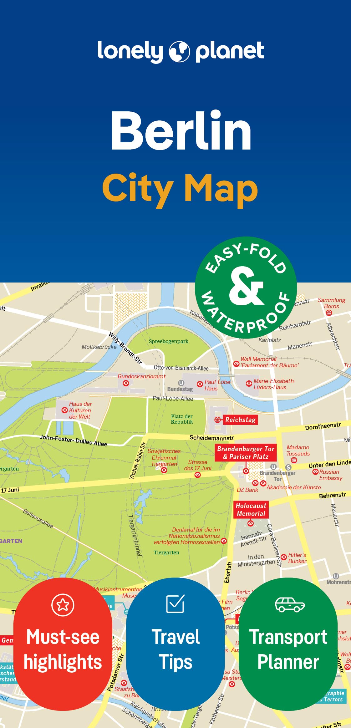 Lonely Planet Berlin City Map: Durable, Waterproof, Easy-Fold Planning Map with Attractions & Walking Tours (Compact City Planning Maps) Leisure, Home & Garden