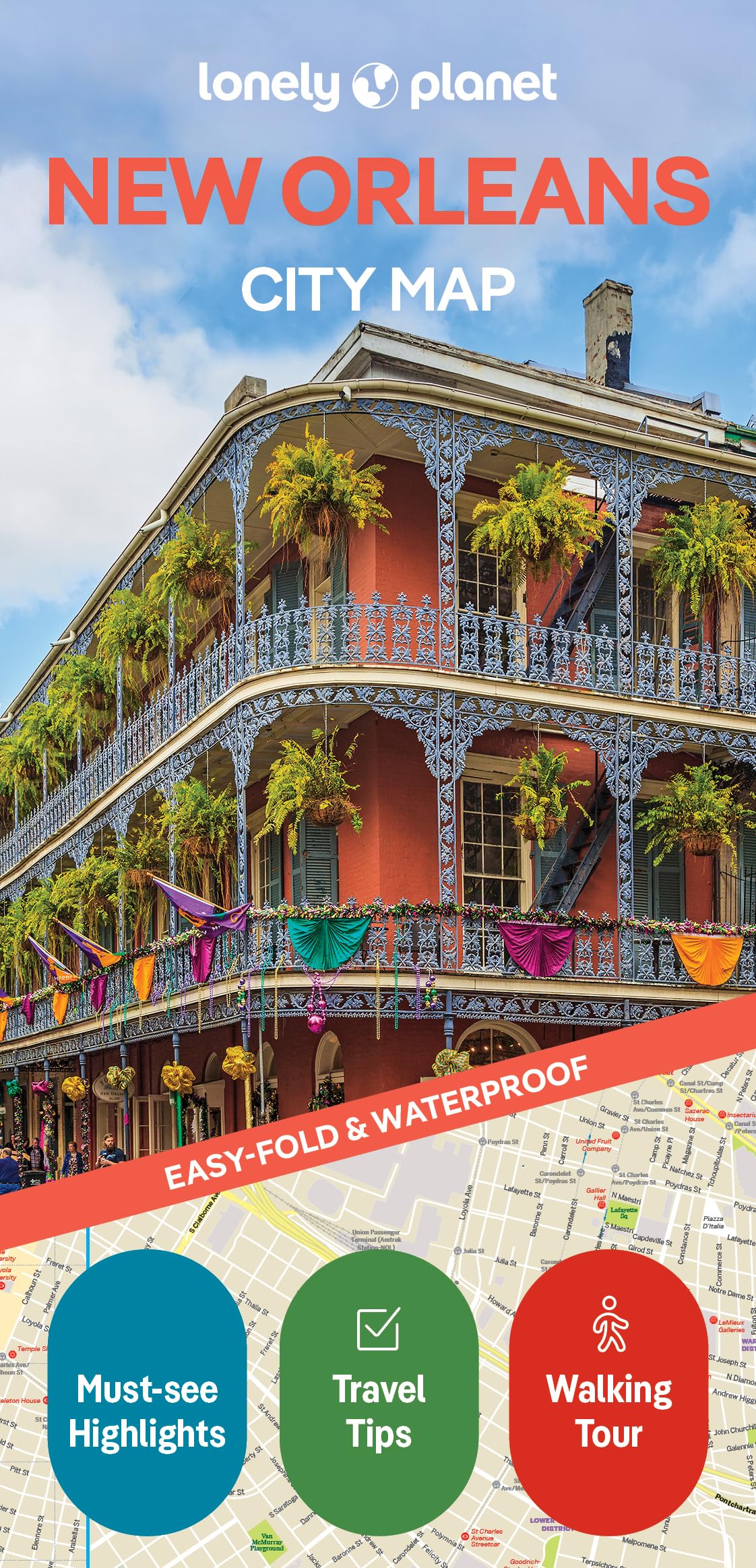 Lonely Planet New Orleans City Map Leisure, Home & Garden