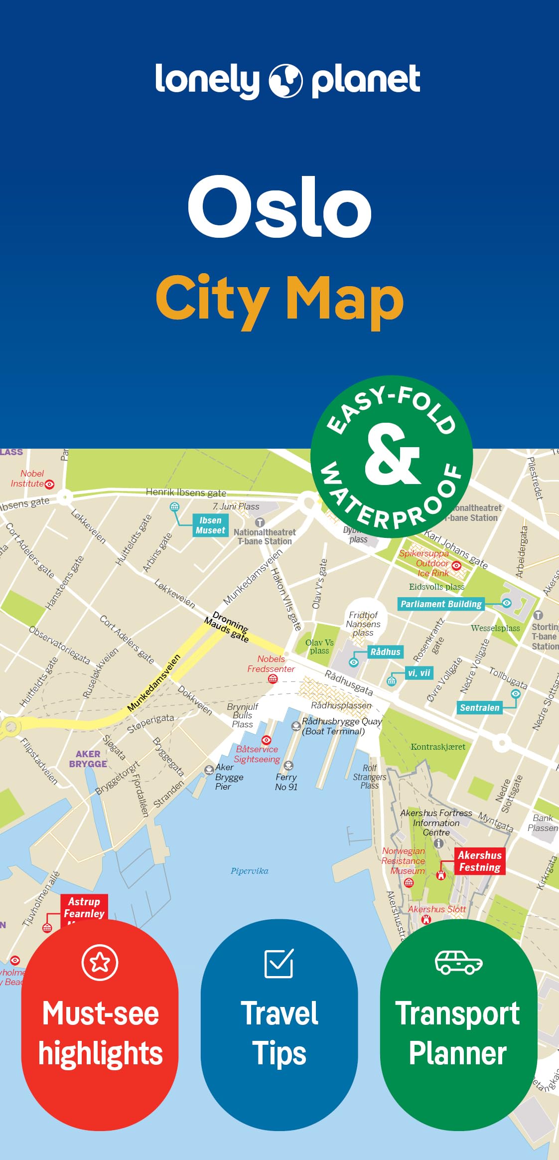 Lonely Planet Oslo City Map Stationery