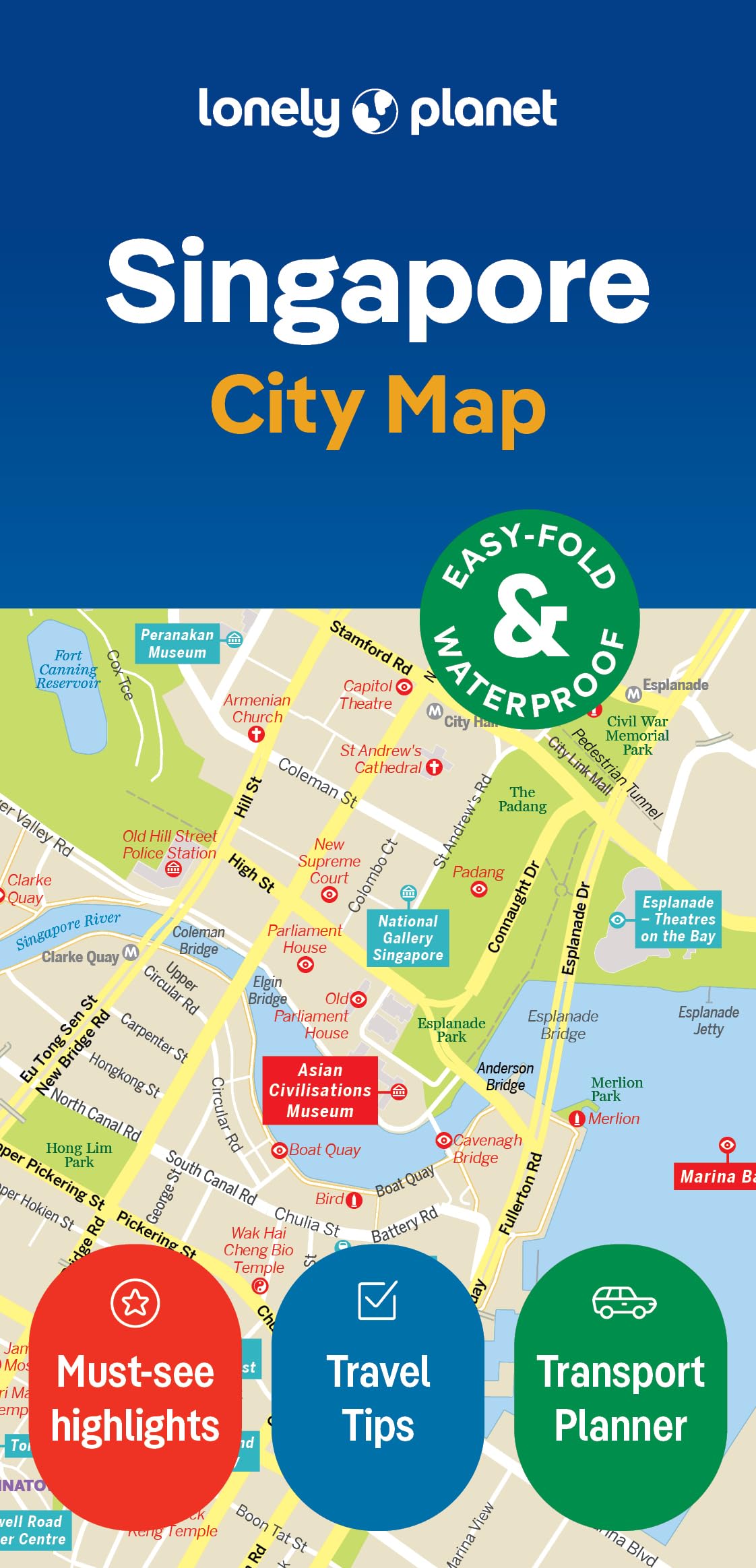 Lonely Planet Singapore City Map Stationery