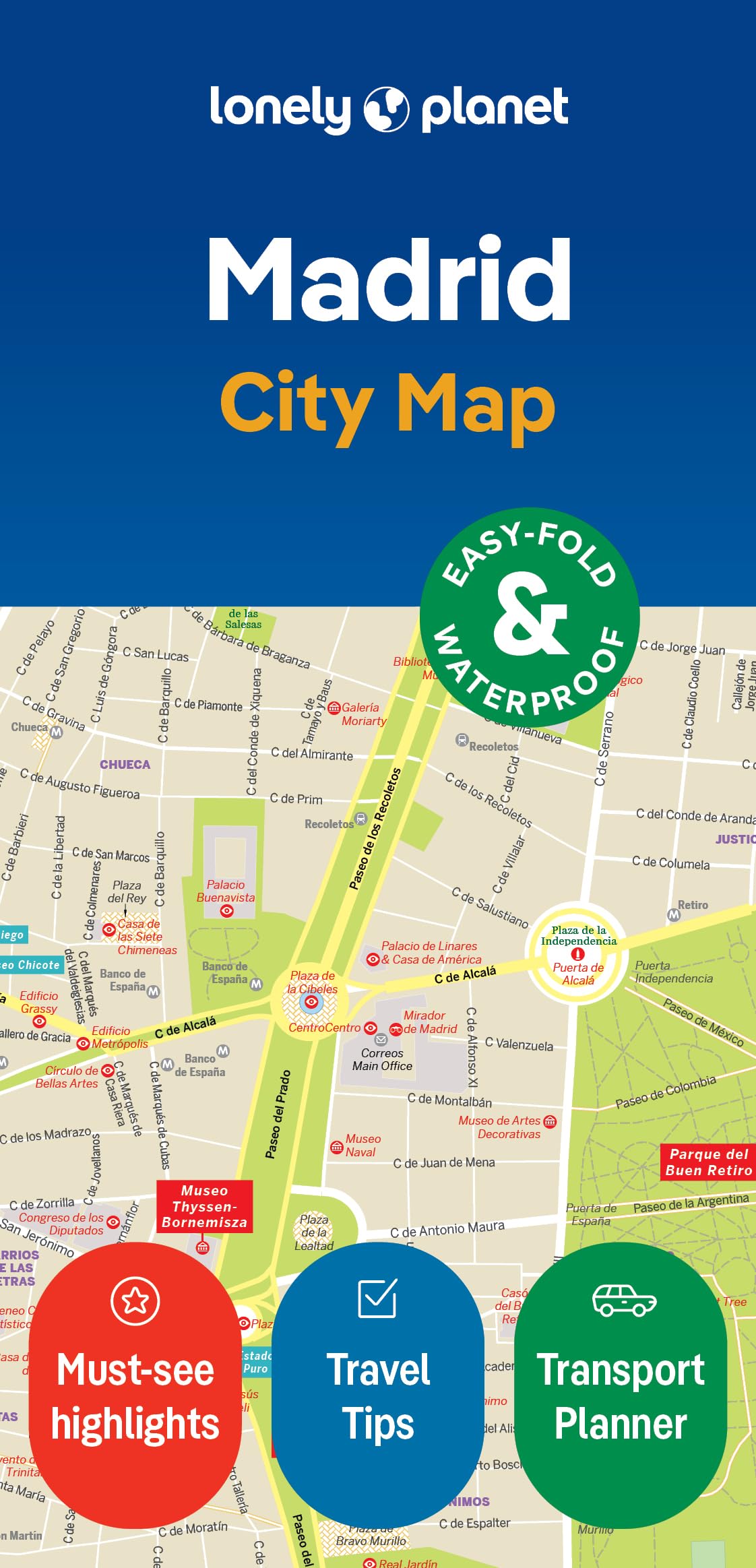 Lonely Planet Madrid City Map Leisure, Home & Garden