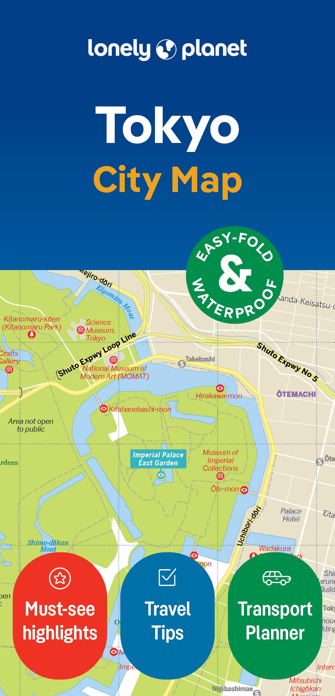 Lonely Planet Tokyo City Map book