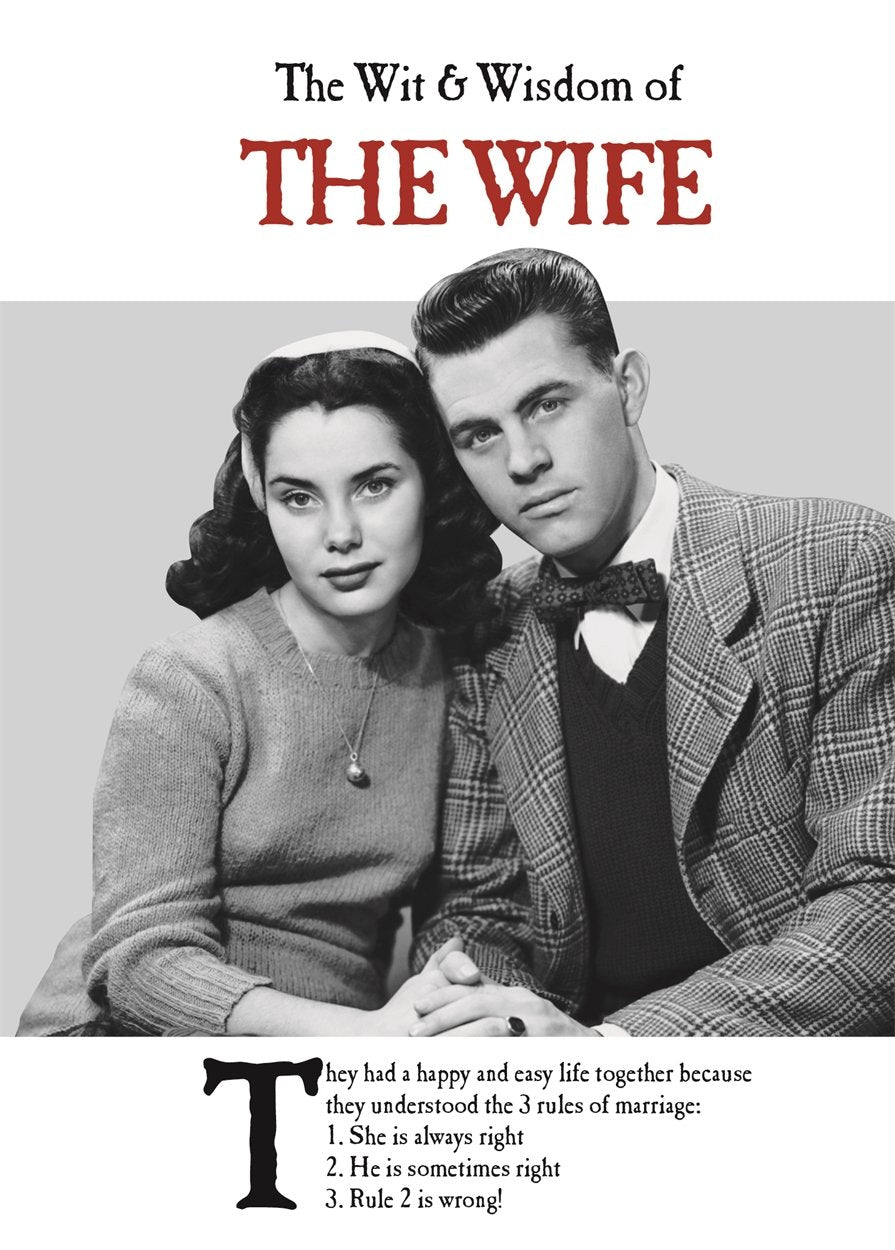 The Wit & Wisdom of the Wife Humour & Satire