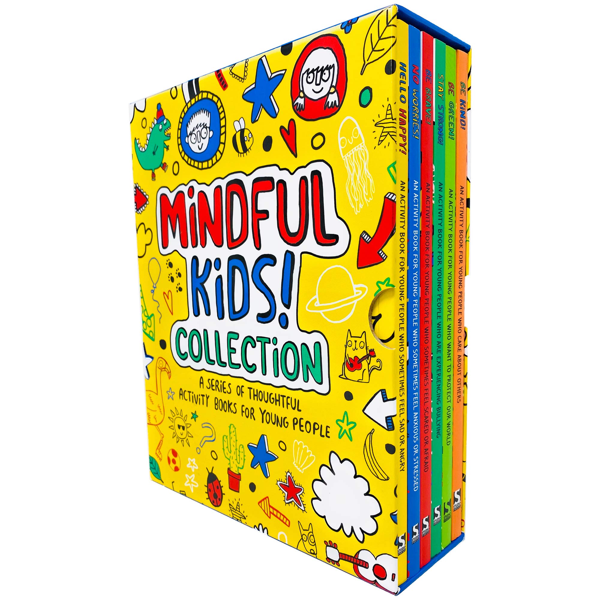Mindful Kids 6 Books Collection Activity Box Set (Hello Happy, No Worries, Be Brave, Stay Strong, Be Green & Be Kind) Business, Finance & Career