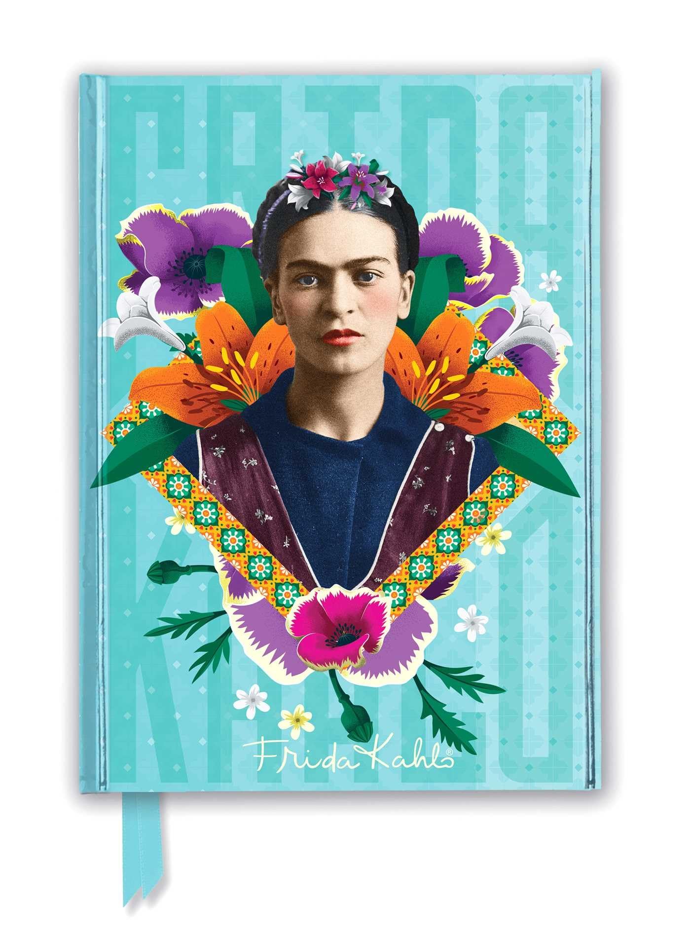 Premium Notizbuch DIN A5: Frida Kahlo, Blau: Unser hochwertiges, liniertes Blankbook mit festem, künstlerisch geprägtem Einband und Magnetverschluss (Premium Notizbuch DIN A 5 mit Magnetverschluss) Media & Communication