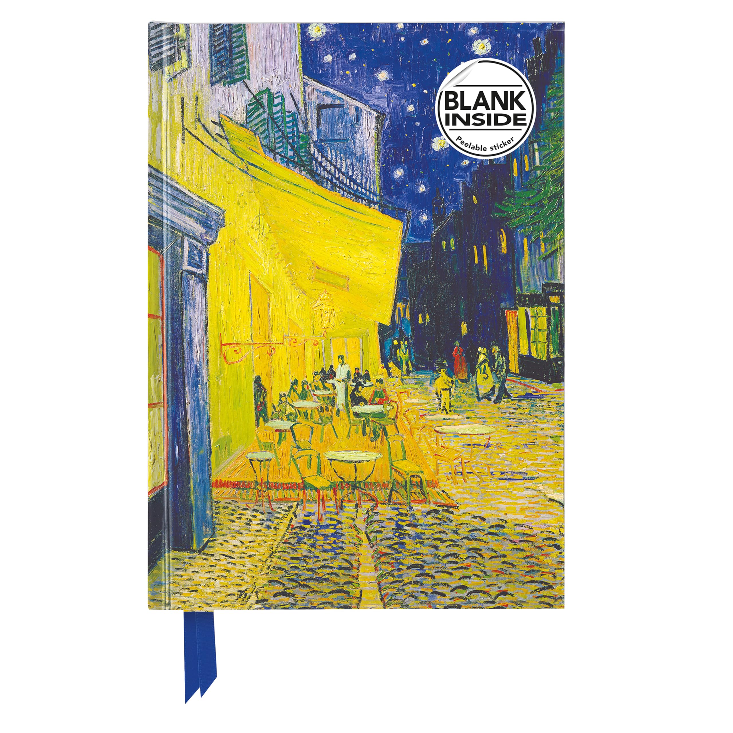 Premium Notizbuch Blank DIN A5: Vincent van Gogh, Caféterrasse am Abend: Unser hochwertiges Blankbook mit festem, künstlerisch geprägtem Einband (Premium Notizbuch DIN A 5 mit Magnetverschluss) Arts & Music