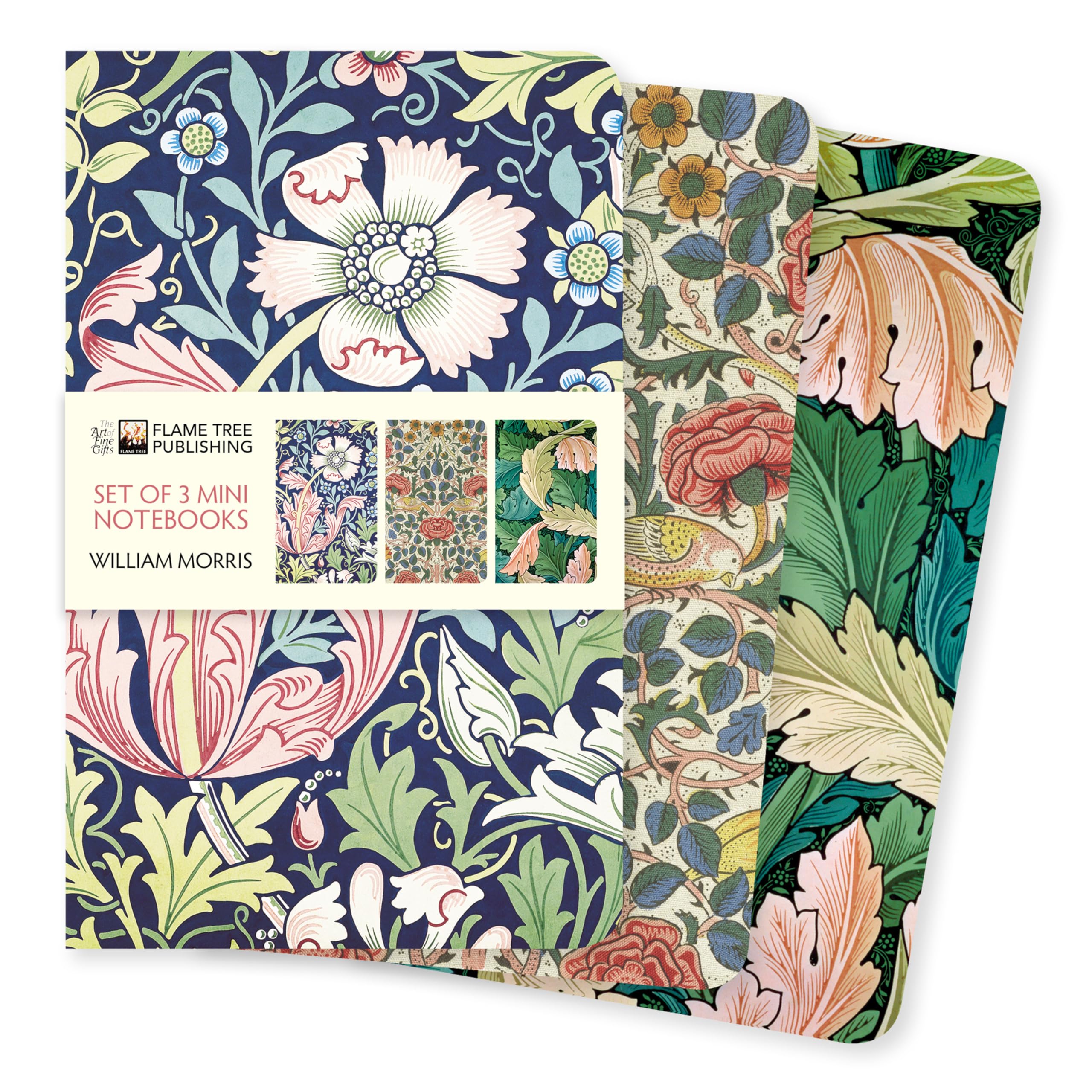 Dreier Set Mini-Notizbücher: William Morris: Unser beliebten Mini-Notizbücher im 3er-Pack mit flexiblen, künstlerisch gestalteten Einbänden mit ... des Künstlers (Mini-Notizbücher (3er-Pack)) Media & Communication