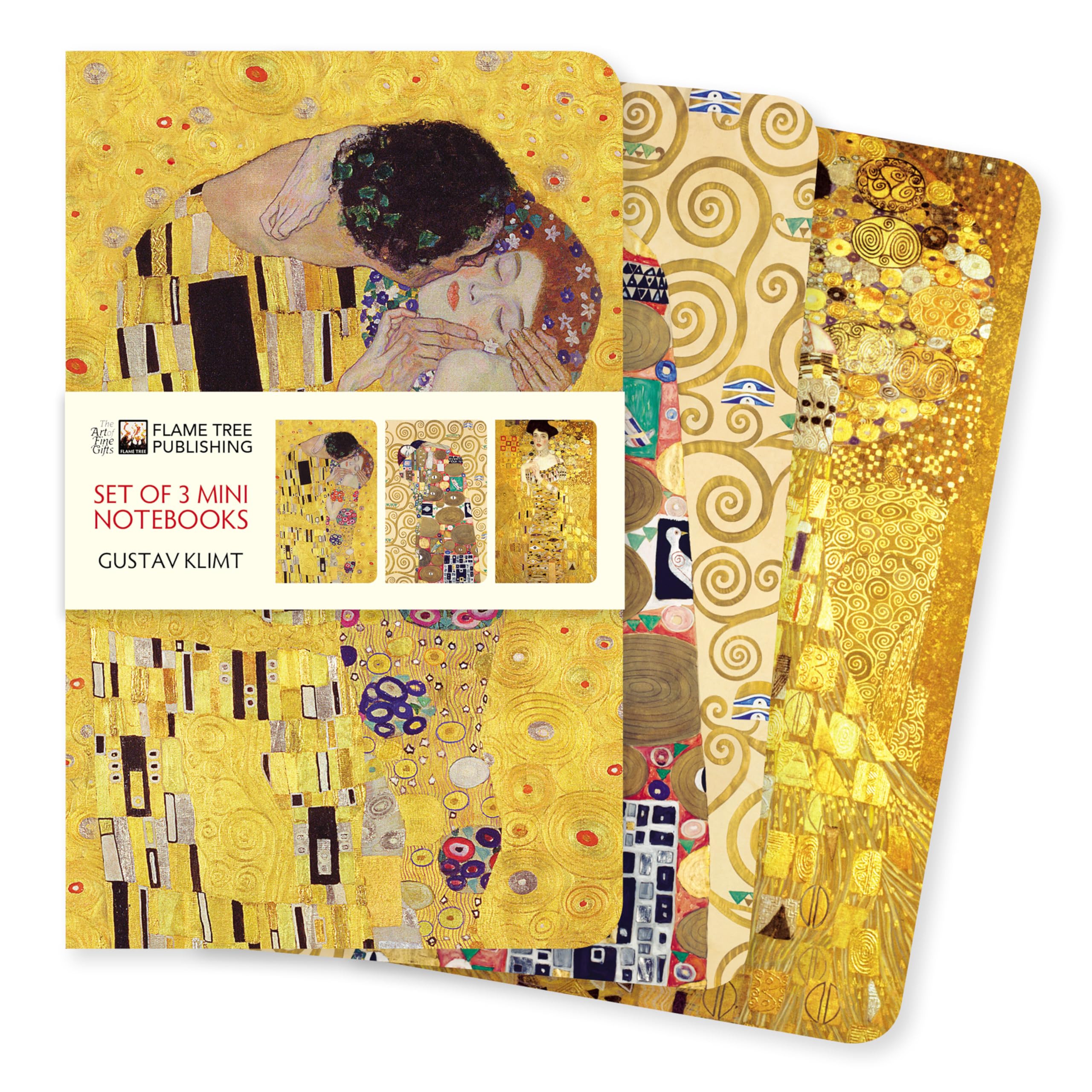 Dreier Set Mini-Notizbücher: Gustav Klimt: Unser beliebten Mini-Notizbücher im 3er-Pack mit flexiblen, künstlerisch gestalteten Einbänden mit jeweils ... des Künstlers (Mini-Notizbücher (3er-Pack)) Media & Communication