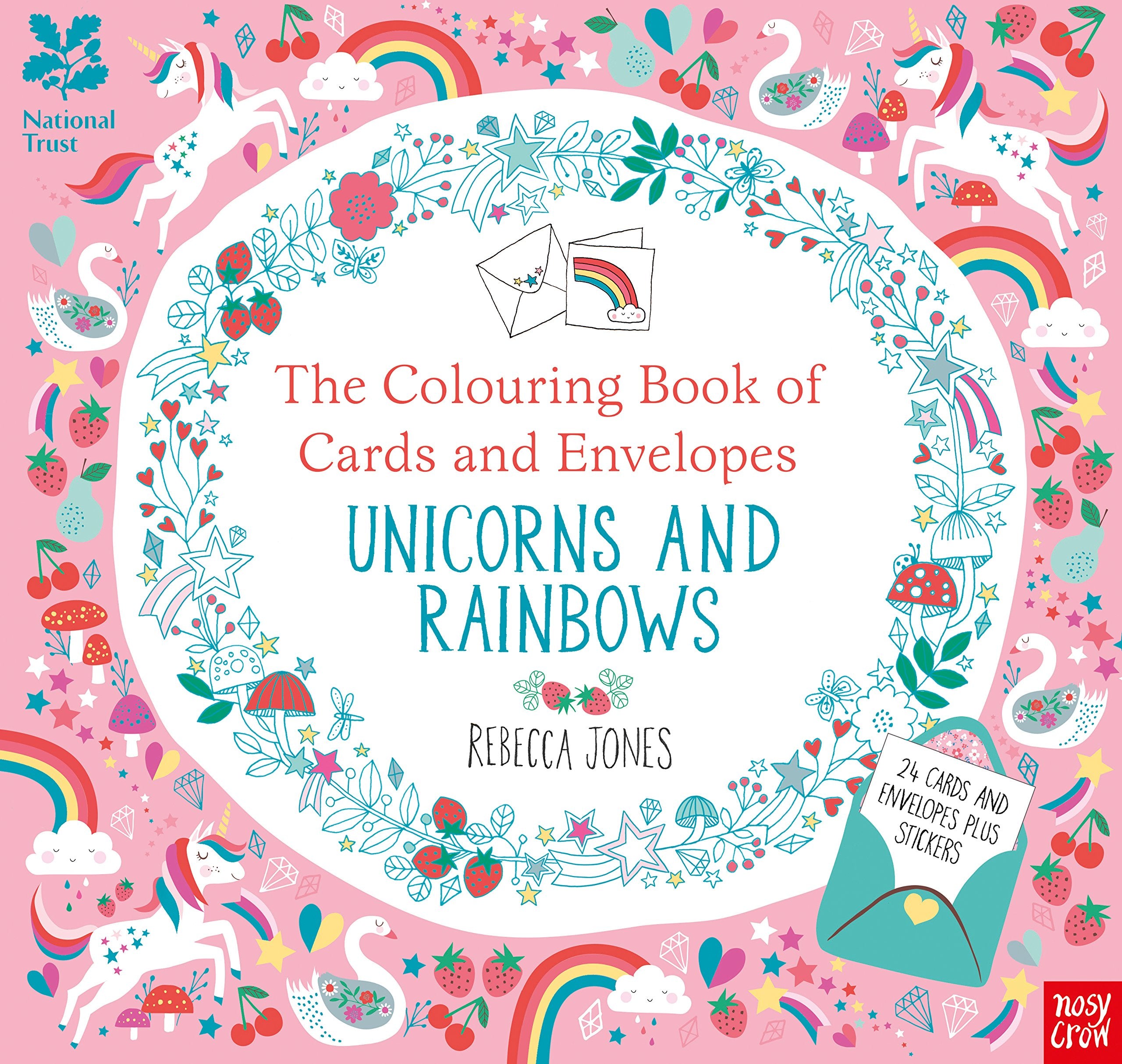 National Trust: The Colouring Book of Cards and Envelopes - Unicorns and Rainbows Tiptoi & Games