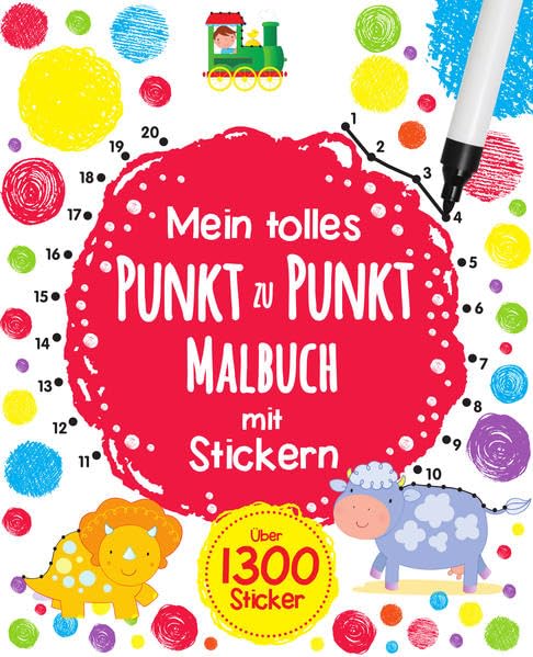 Mein tolles Punkt-zu-Punkt-Malbuch mit Stickern Non-fiction