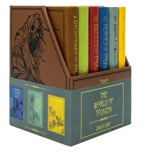 The World of Tolkien Complete 6 Books Collection Box Set by David Day (Dictionary, Atlas, Battles, Heroes, Dark Powers & Hobbits) Essays & Short Stories