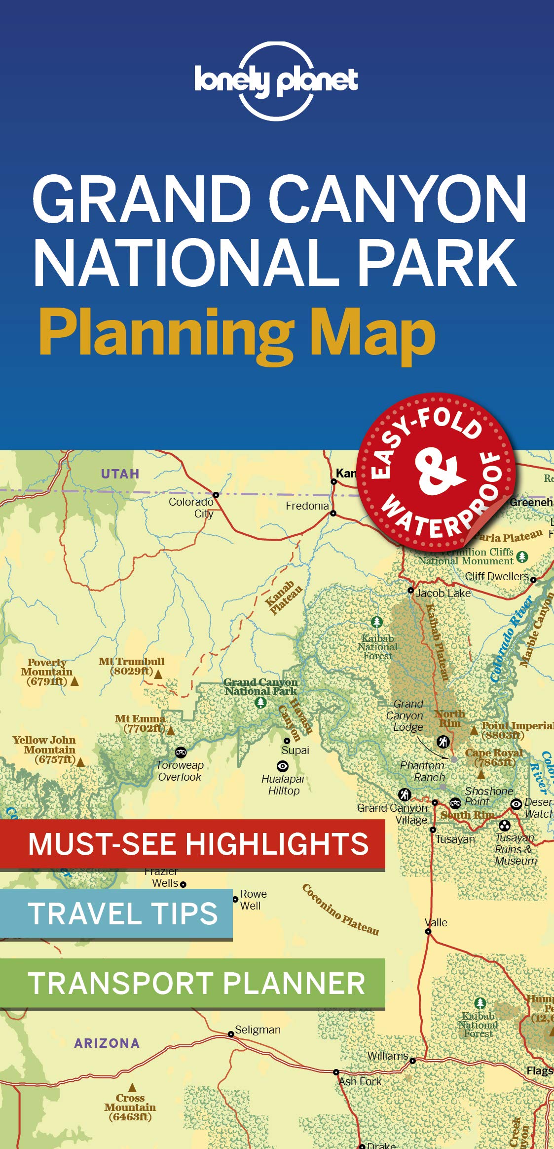 Lonely Planet Grand Canyon National Park Planning Map Stationery