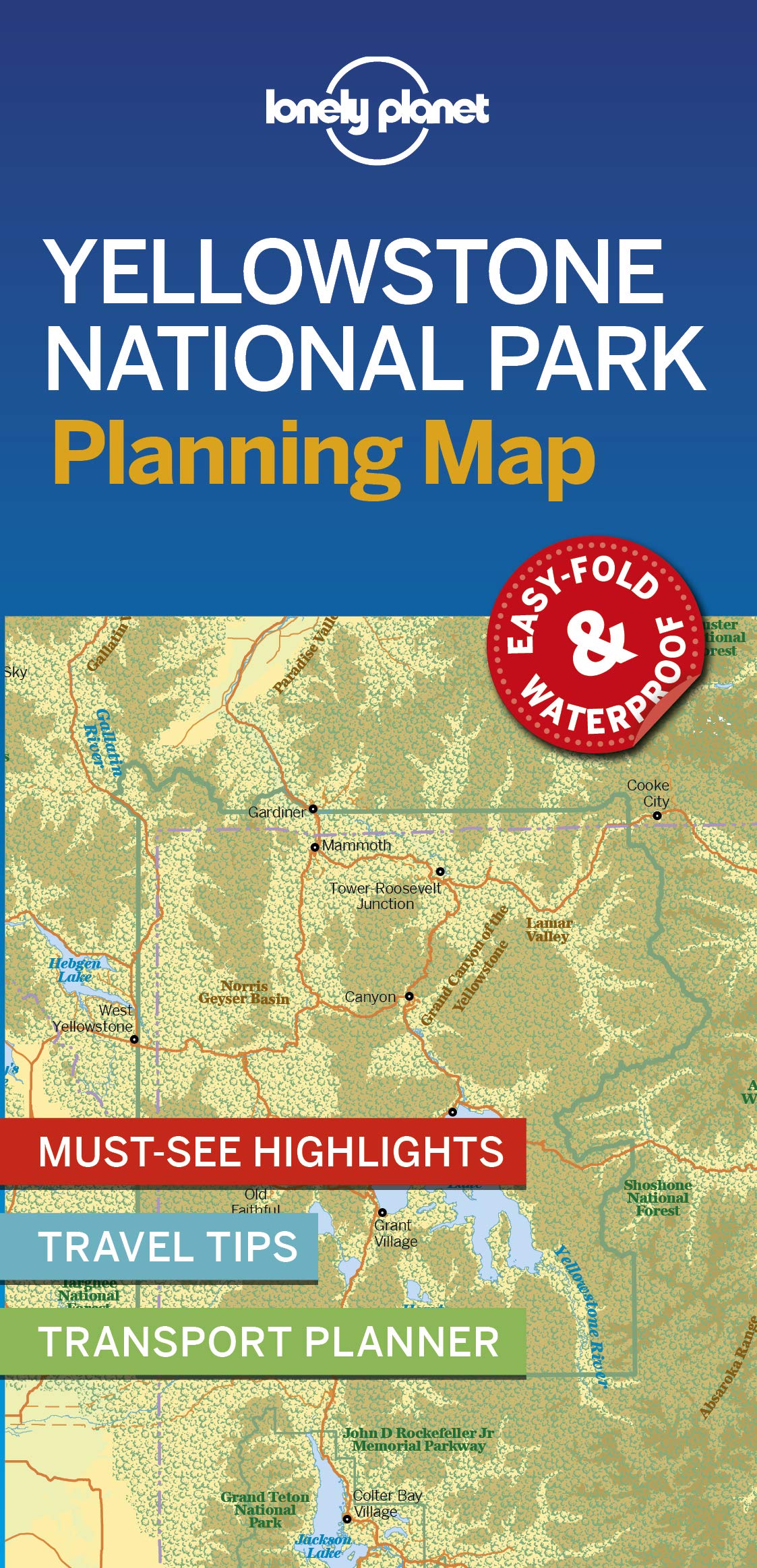 Lonely Planet Yellowstone National Park Planning Map Leisure, Home & Garden