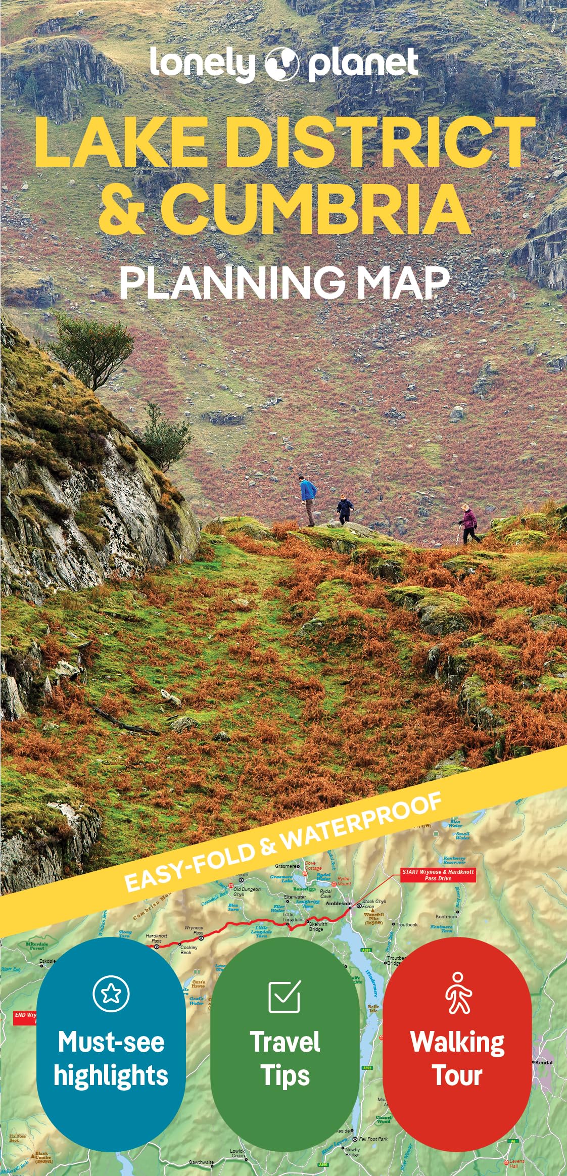 Lonely Planet Lake District & Cumbria Planning Map Leisure, Home & Garden