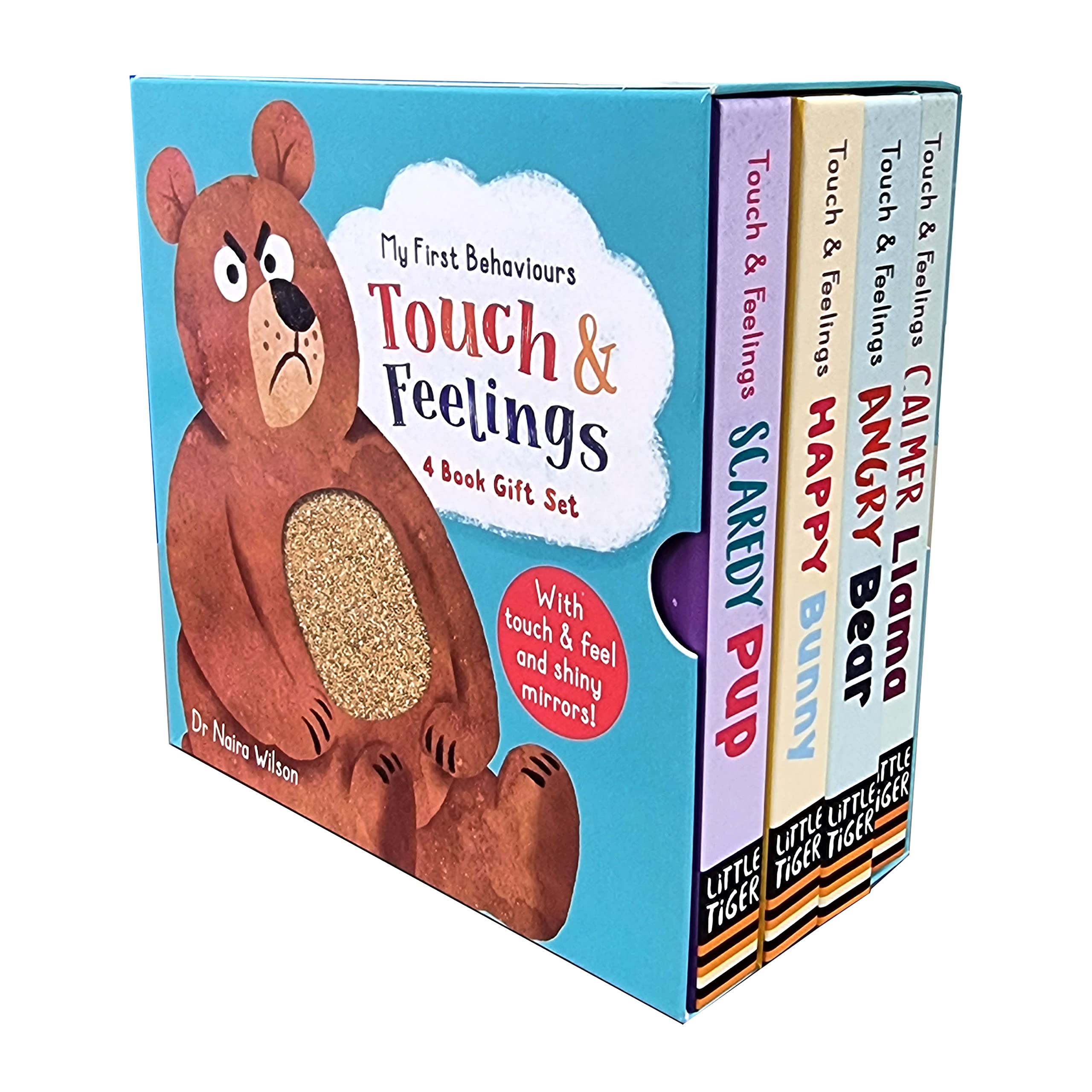 My First Behaviors Touch & Feelings 4-Buch-Geschenkbox-Set von Dr. Naira Wilson (ruhigeres Lama, wütender Bär, glücklicher Hase und gruseliger Welpe) Suspense & Thrillers