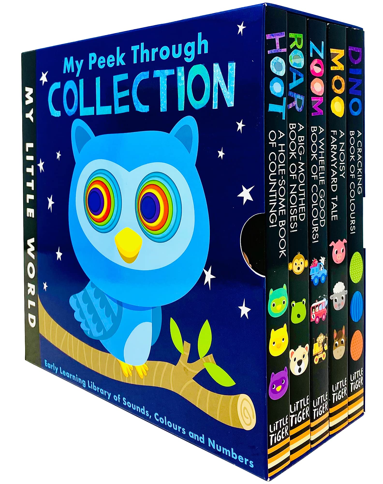 My Little World Series My Peek Through Collection 5 Books Box Set: Early Learning Library of Opposites, Colours & Numbers (Dino, Moo, Zoom, Roar & Hoot) Novels & Short Stories